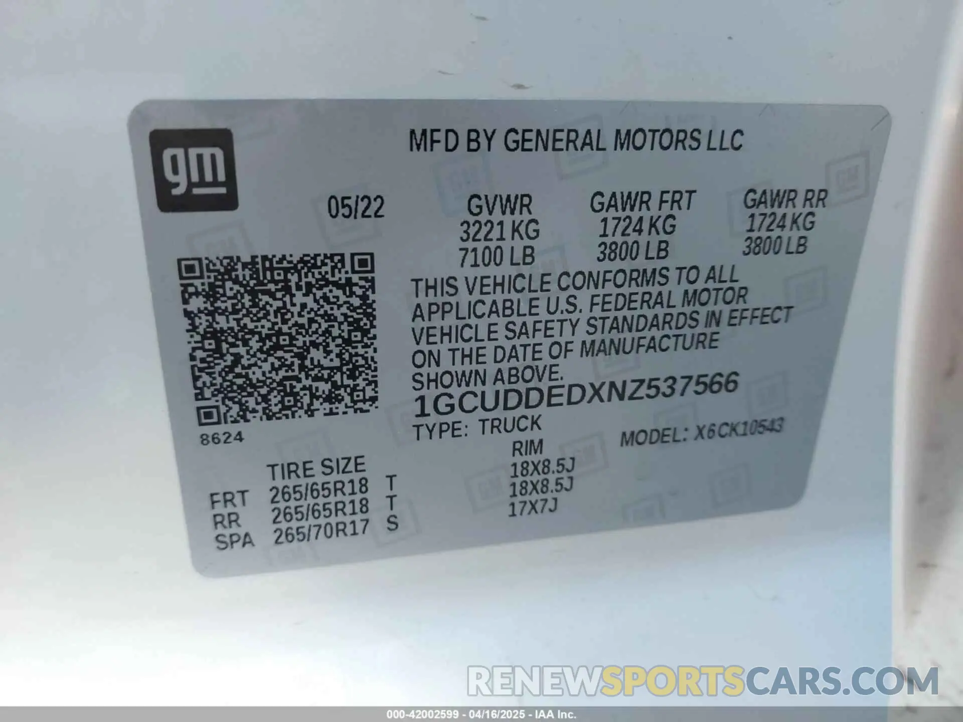 9 fotografías del automóvil dañado 1GCUDDEDXNZ537566 CHEVROLET SILVERADO 1500 2022