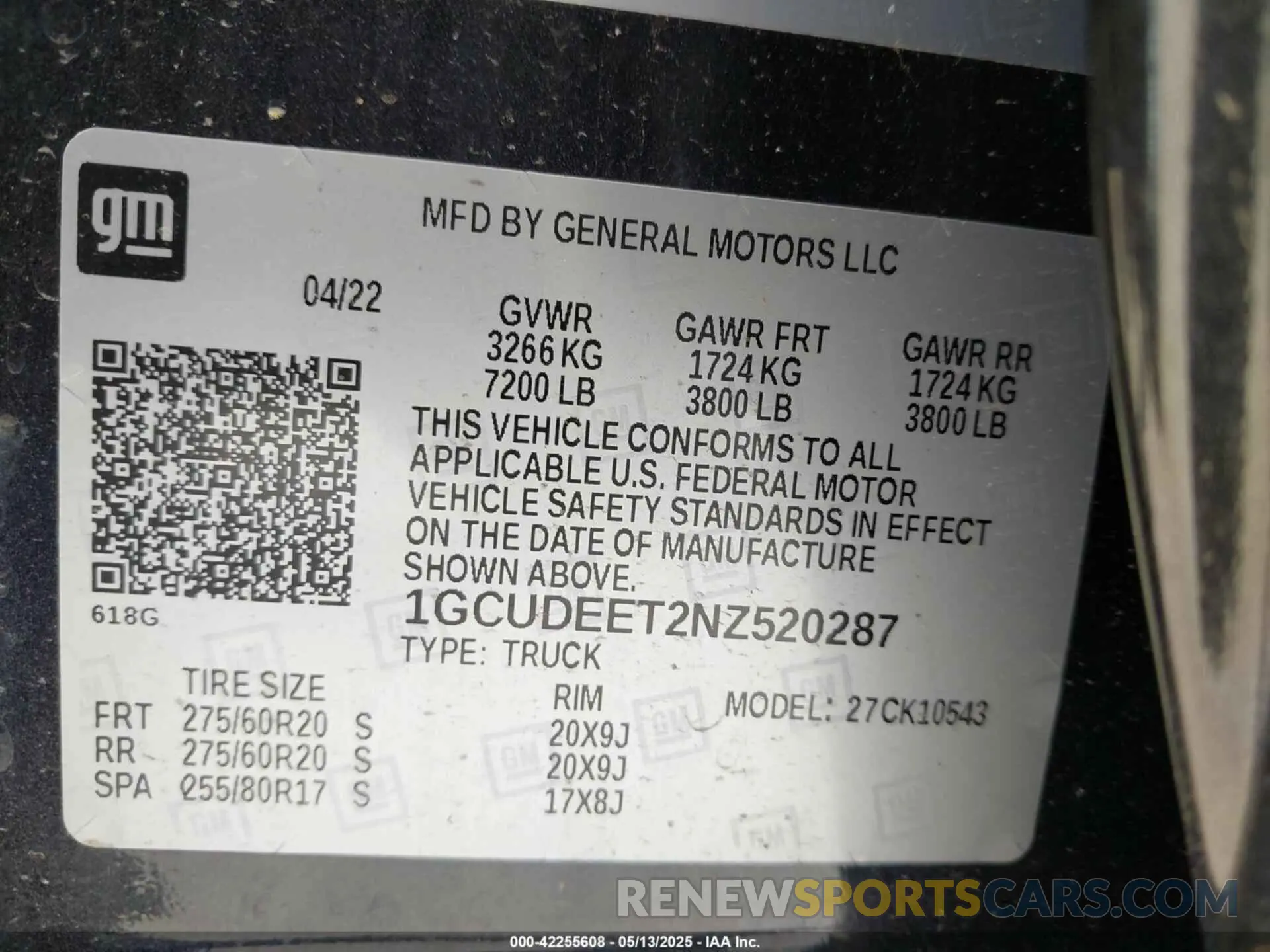 9 fotografías del automóvil dañado 1GCUDEET2NZ520287 CHEVROLET SILVERADO 1500 2022
