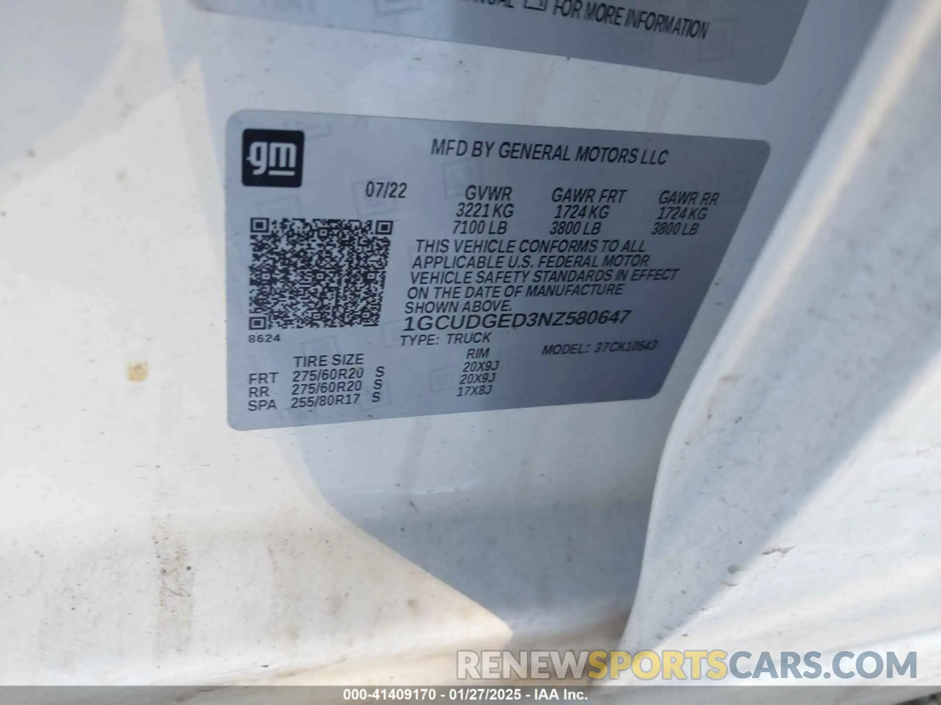 9 fotografías del automóvil dañado 1GCUDGED3NZ580647 CHEVROLET SILVERADO 1500 2022