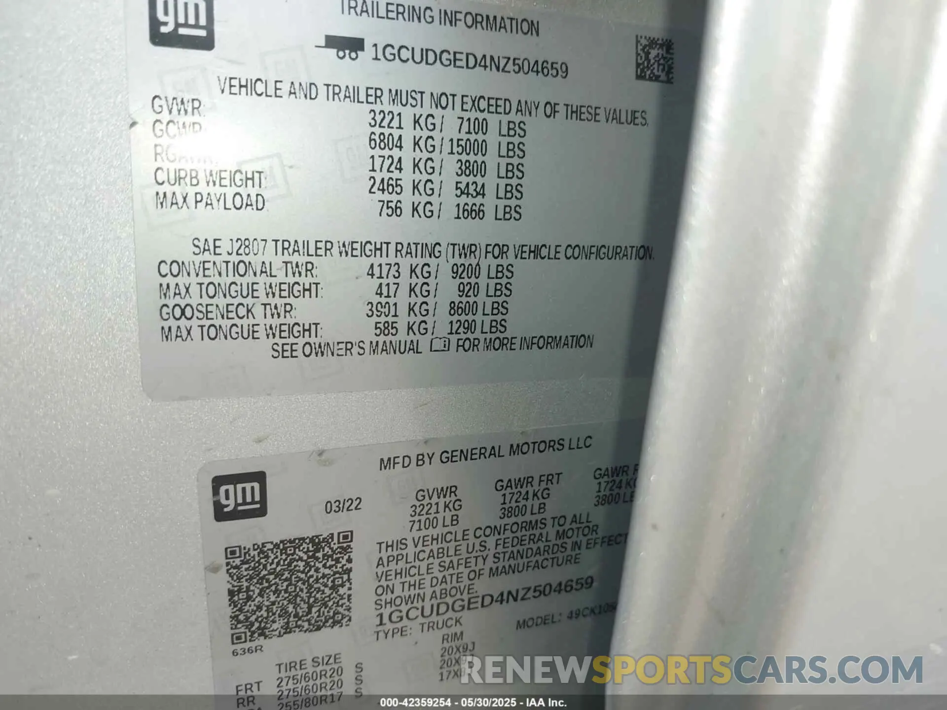 9 fotografías del automóvil dañado 1GCUDGED4NZ504659 CHEVROLET SILVERADO 1500 2022