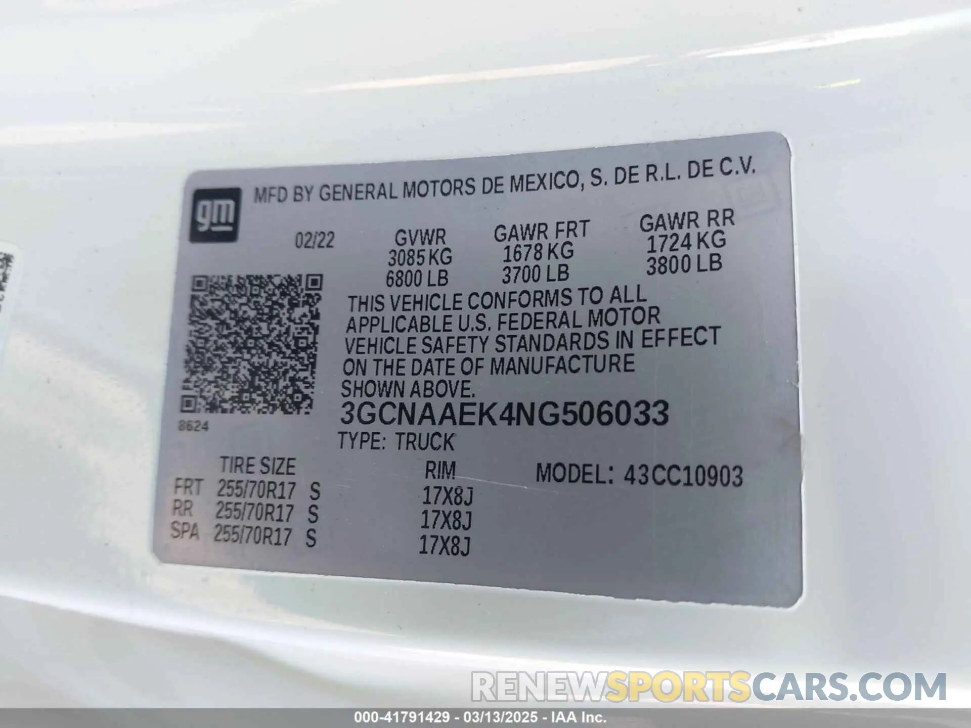 9 fotografías del automóvil dañado 3GCNAAEK4NG506033 CHEVROLET SILVERADO 1500 2022