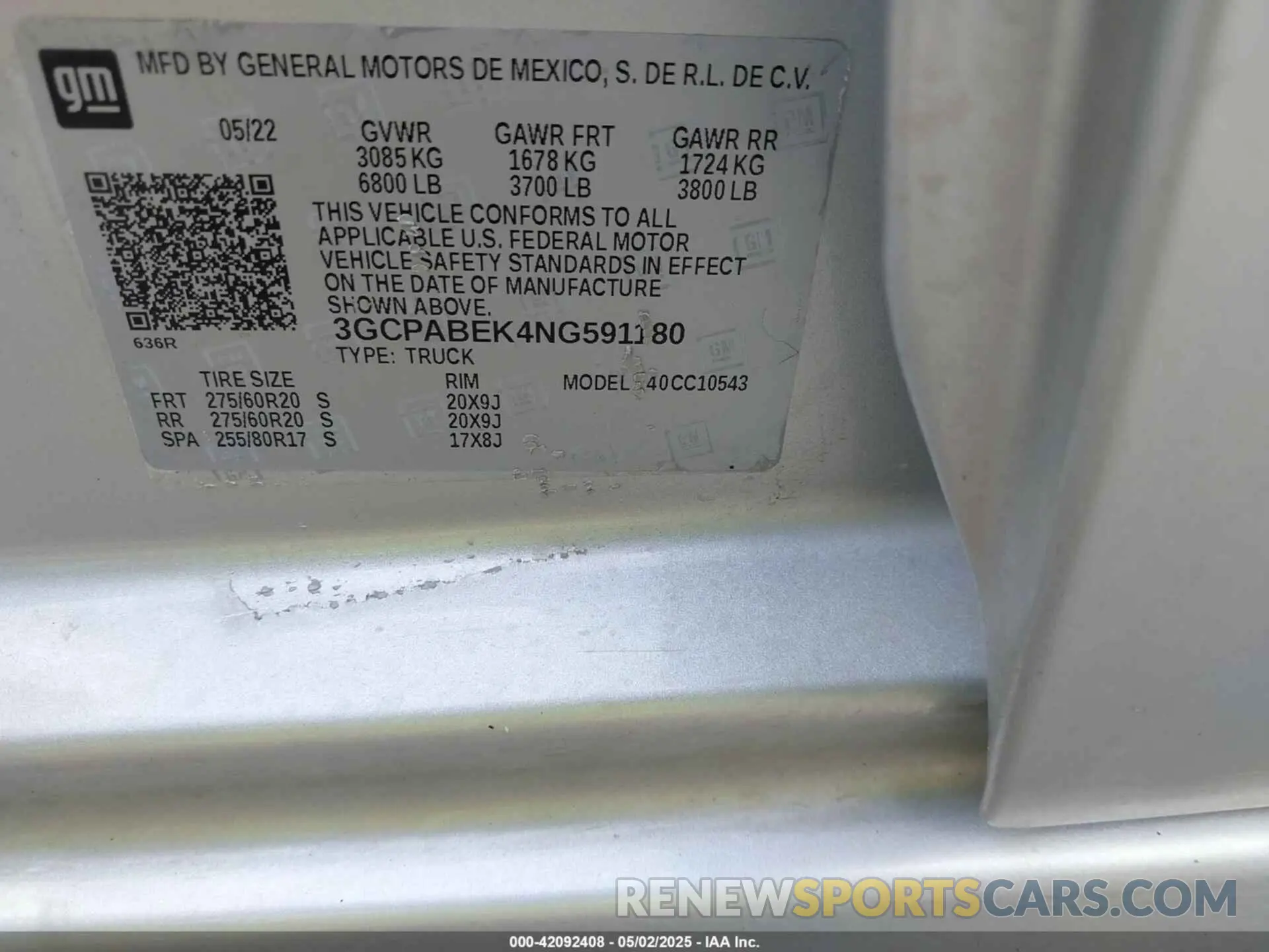 9 fotografías del automóvil dañado 3GCPABEK4NG591180 CHEVROLET SILVERADO 1500 2022