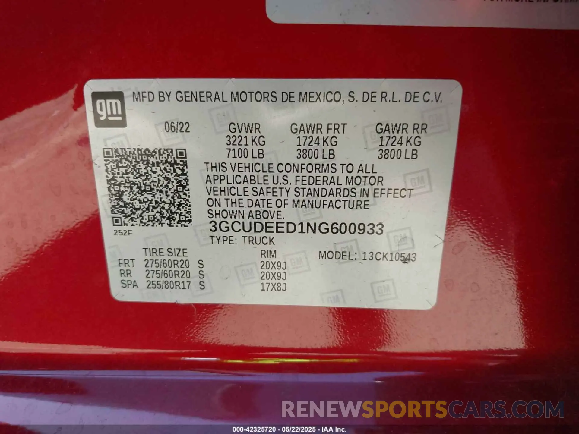 9 fotografías del automóvil dañado 3GCUDEED1NG600933 CHEVROLET SILVERADO 1500 2022