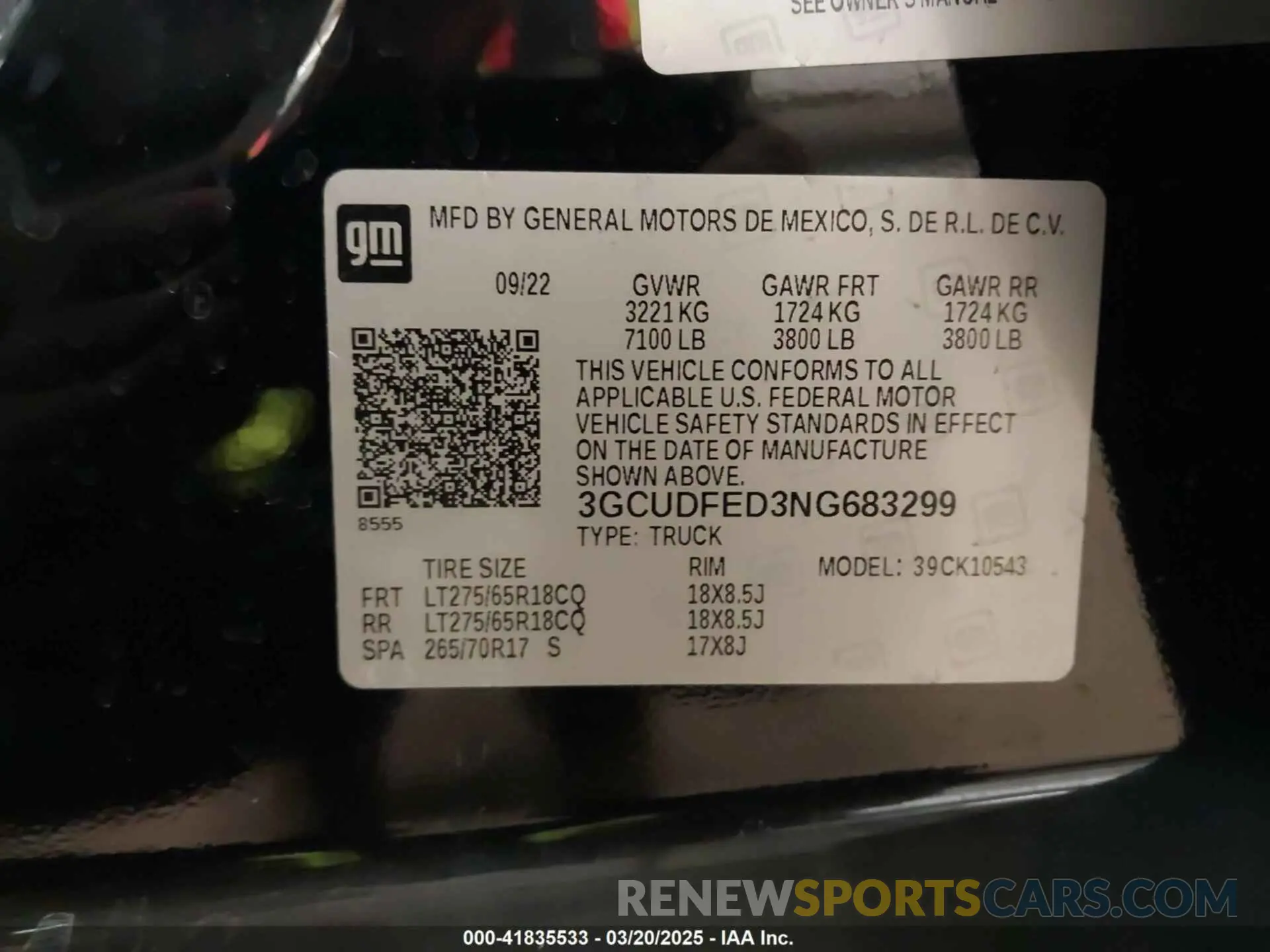 9 fotografías del automóvil dañado 3GCUDFED3NG683299 CHEVROLET SILVERADO 1500 2022