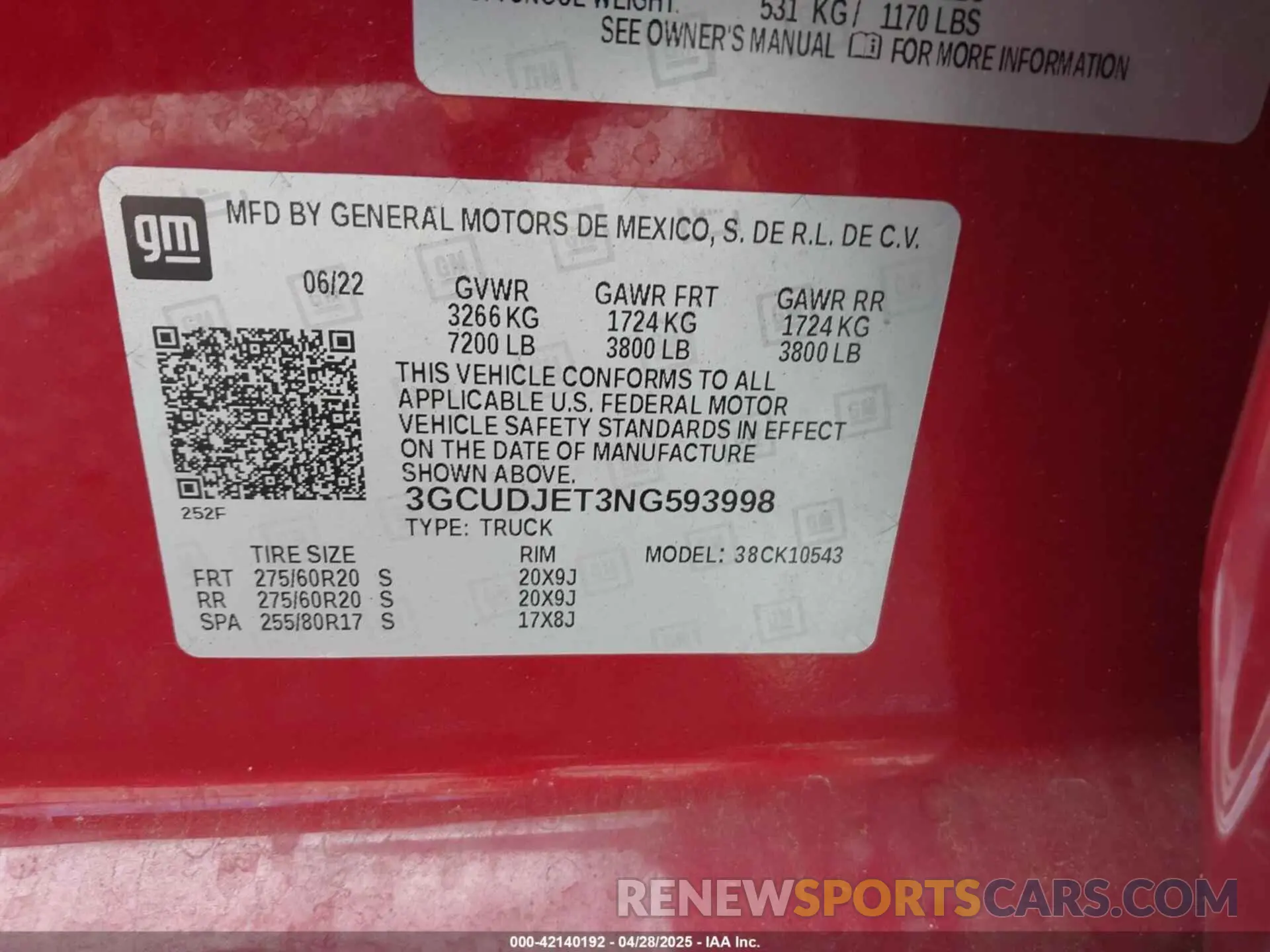 9 fotografías del automóvil dañado 3GCUDJET3NG593998 CHEVROLET SILVERADO 1500 2022
