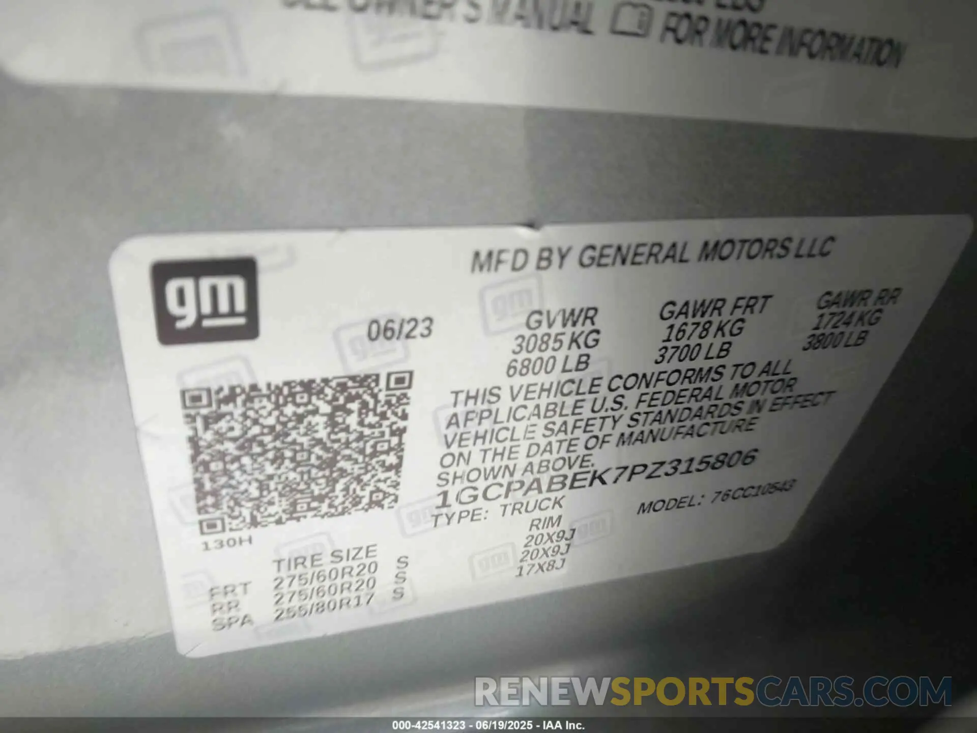 9 fotografías del automóvil dañado 1GCPABEK7PZ315806 CHEVROLET SILVERADO 1500 2023