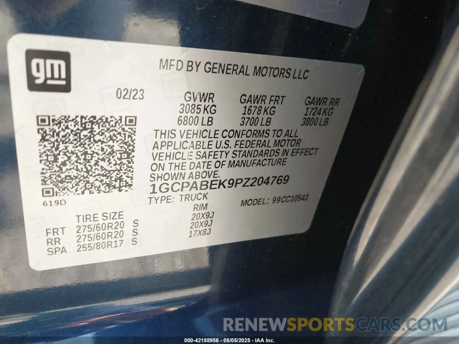 9 fotografías del automóvil dañado 1GCPABEK9PZ204769 CHEVROLET SILVERADO 1500 2023