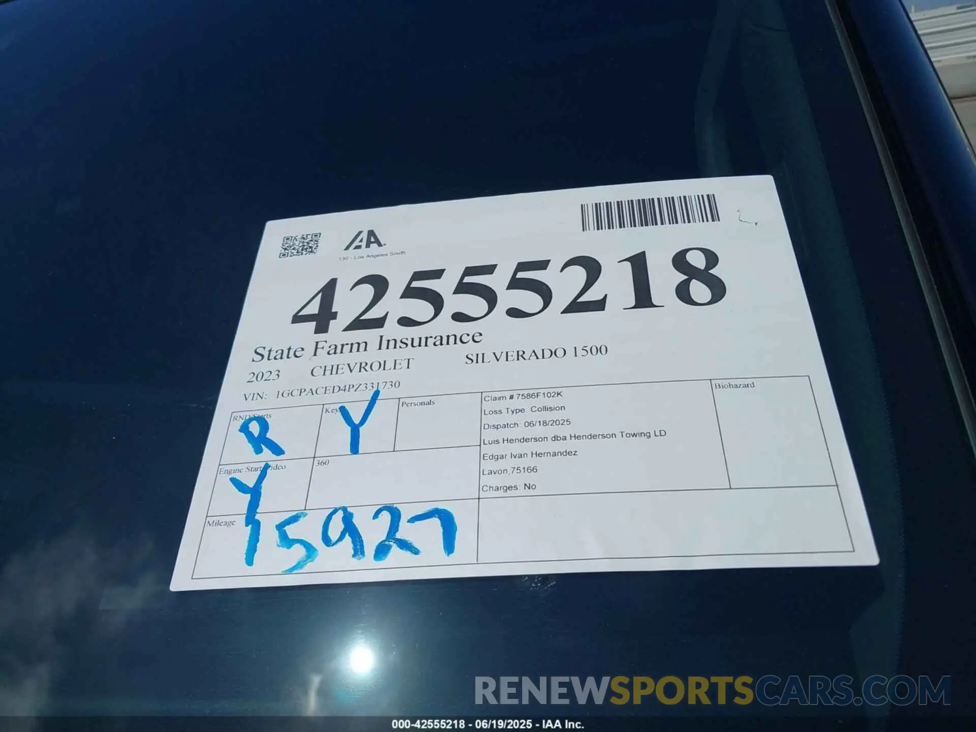 17 fotografías del automóvil dañado 1GCPACED4PZ331730 CHEVROLET SILVERADO 1500 2023