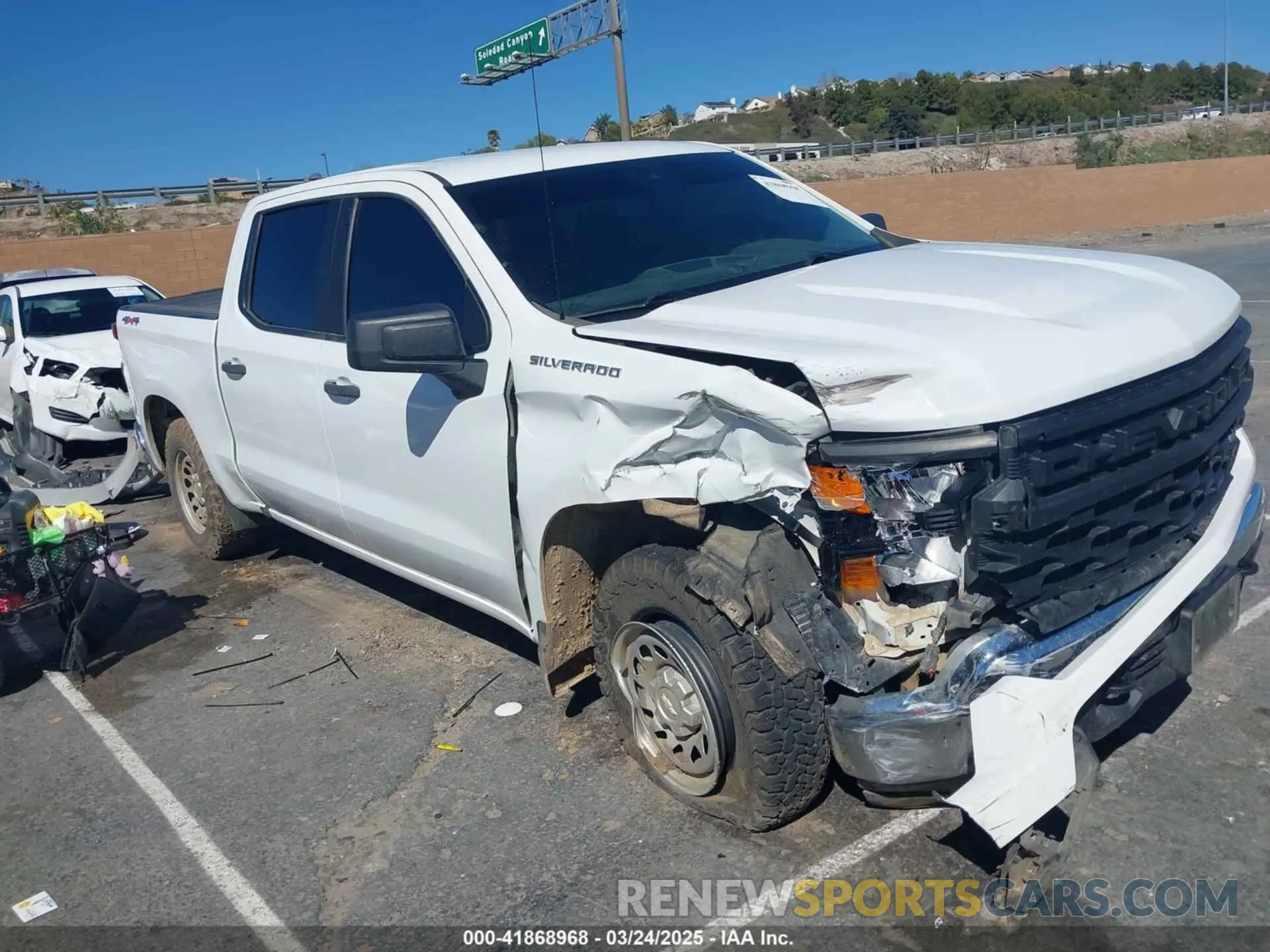 1 fotografías del automóvil dañado 1GCPDAEKXPZ160329 CHEVROLET SILVERADO 1500 2023