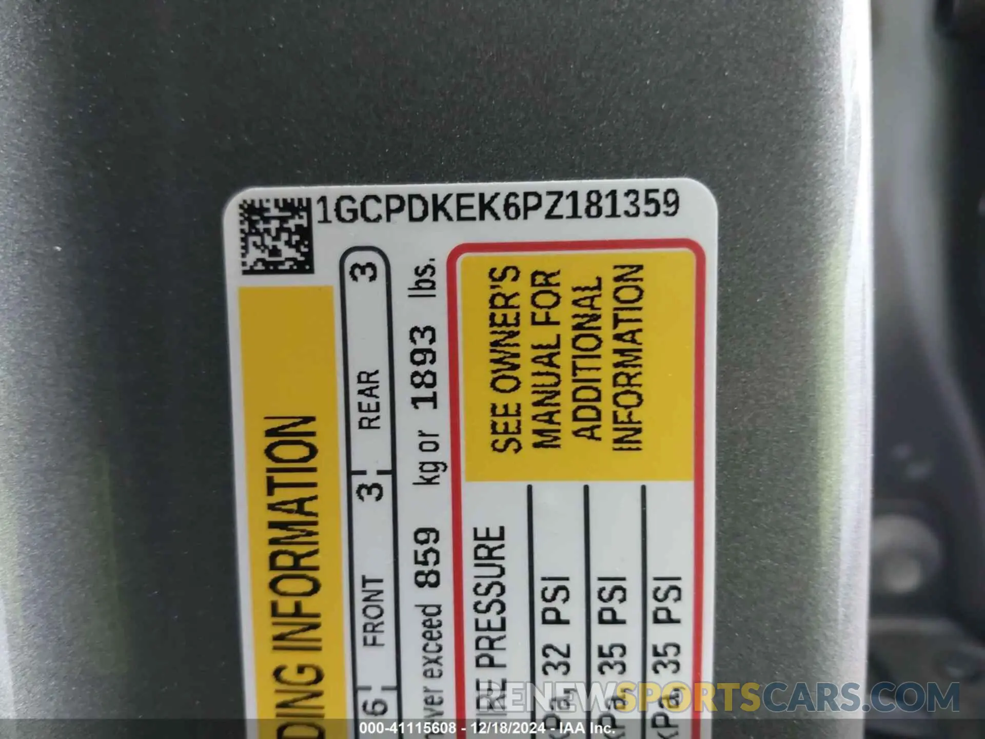 9 fotografías del automóvil dañado 1GCPDKEK6PZ181359 CHEVROLET SILVERADO 1500 2023