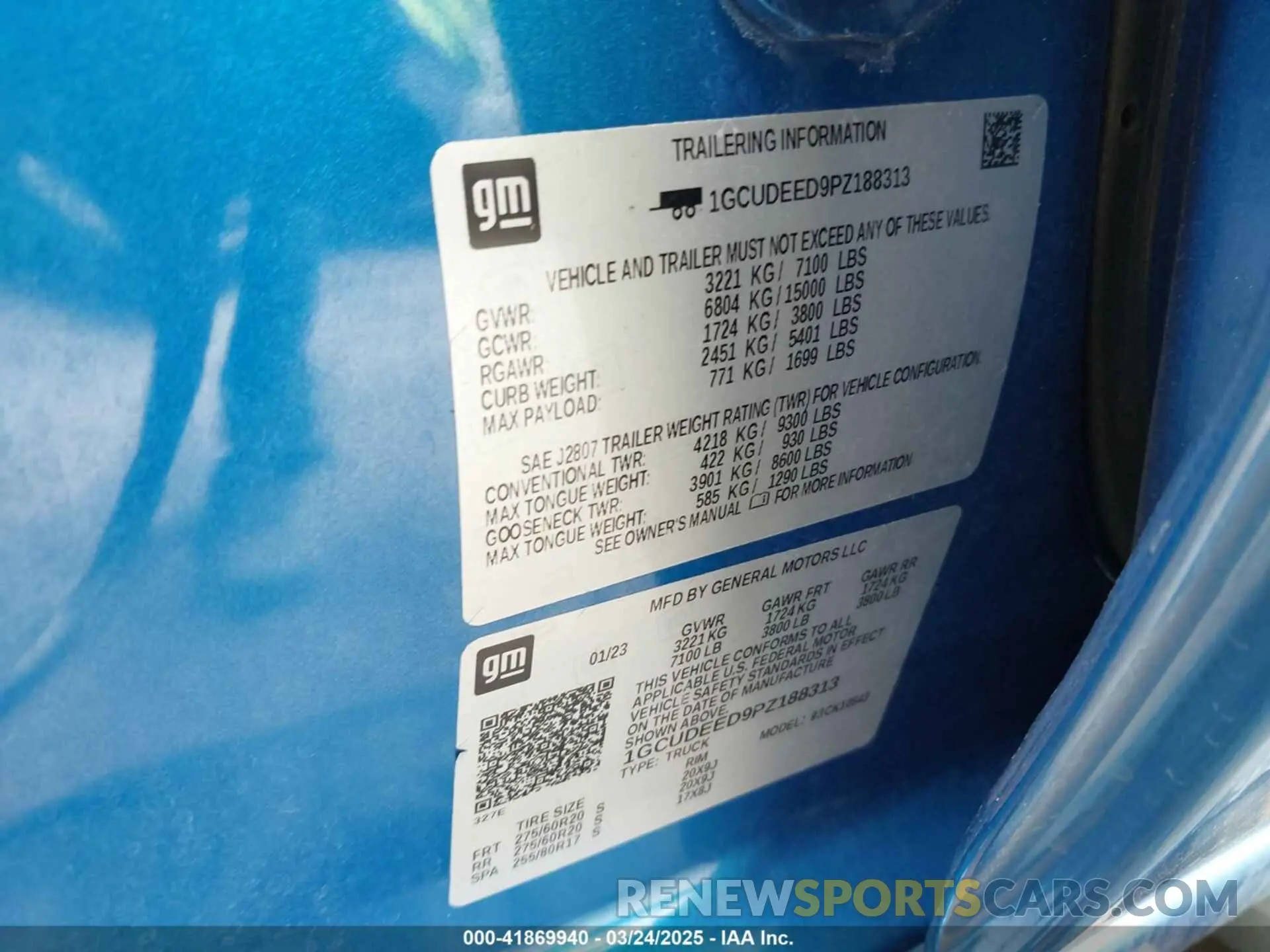 9 fotografías del automóvil dañado 1GCUDEED9PZ188313 CHEVROLET SILVERADO 1500 2023