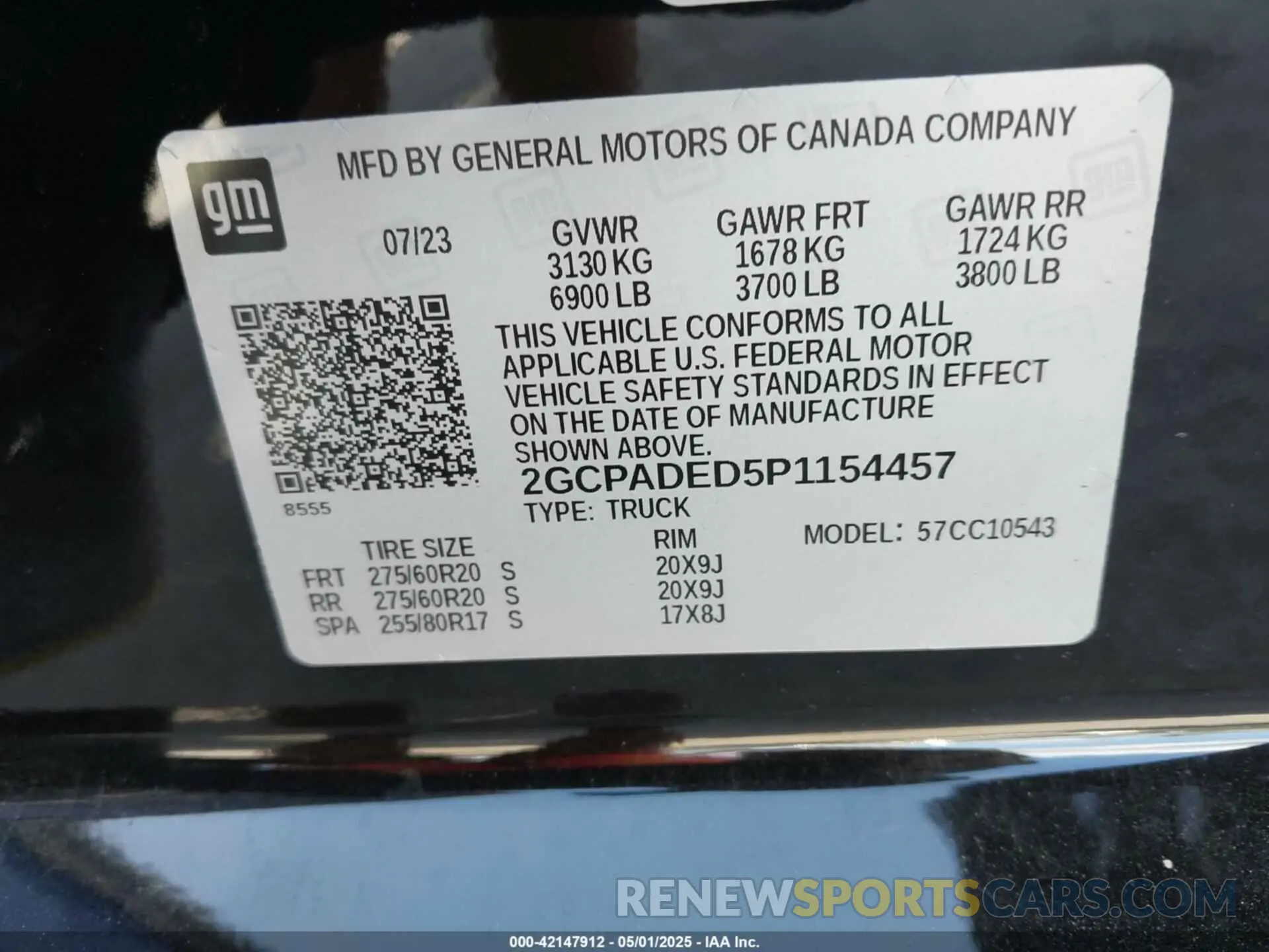 9 fotografías del automóvil dañado 2GCPADED5P1154457 CHEVROLET SILVERADO 1500 2023