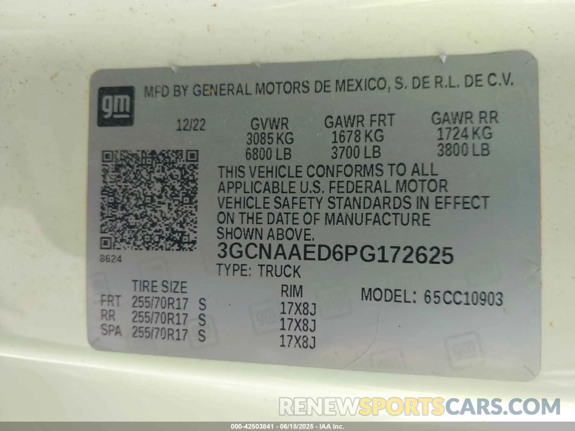 9 fotografías del automóvil dañado 3GCNAAED6PG172625 CHEVROLET SILVERADO 1500 2023