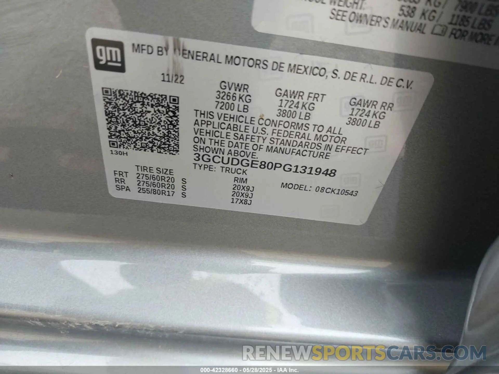 9 fotografías del automóvil dañado 3GCUDGE80PG131948 CHEVROLET SILVERADO 1500 2023