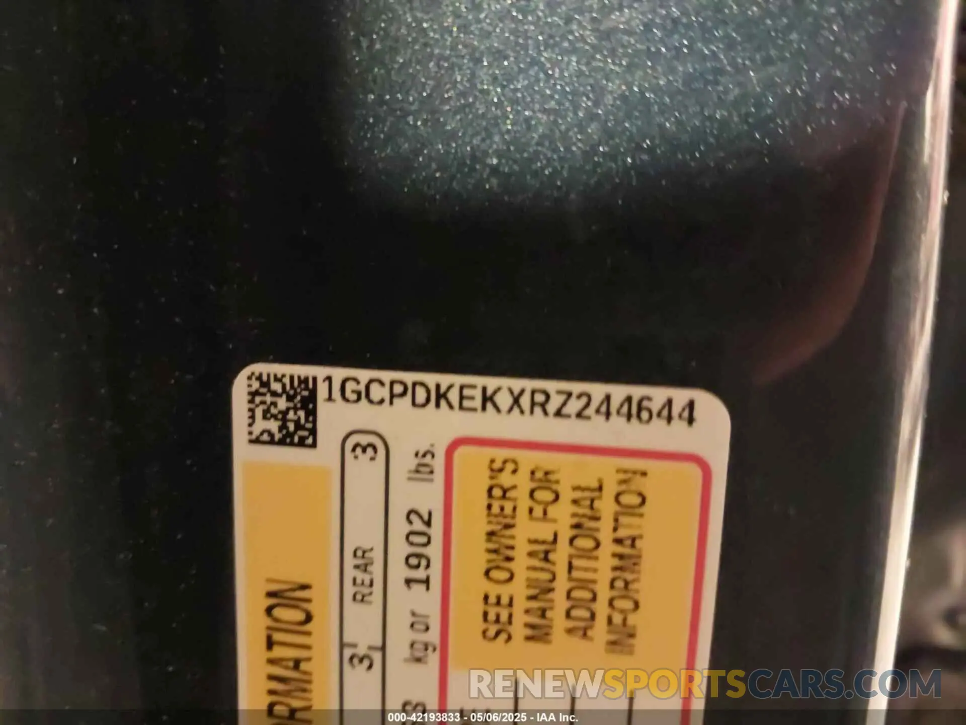9 fotografías del automóvil dañado 1GCPDKEKXRZ244644 CHEVROLET SILVERADO 1500 2024