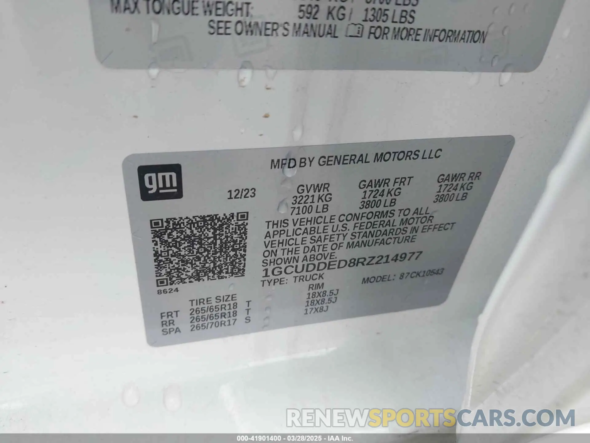 9 fotografías del automóvil dañado 1GCUDDED8RZ214977 CHEVROLET SILVERADO 1500 2024