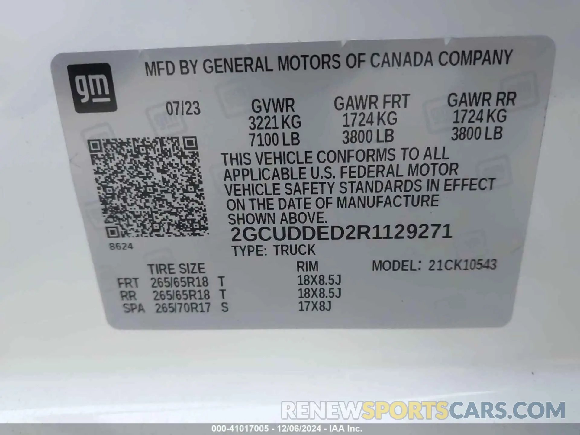 9 fotografías del automóvil dañado 2GCUDDED2R1129271 CHEVROLET SILVERADO 1500 2024