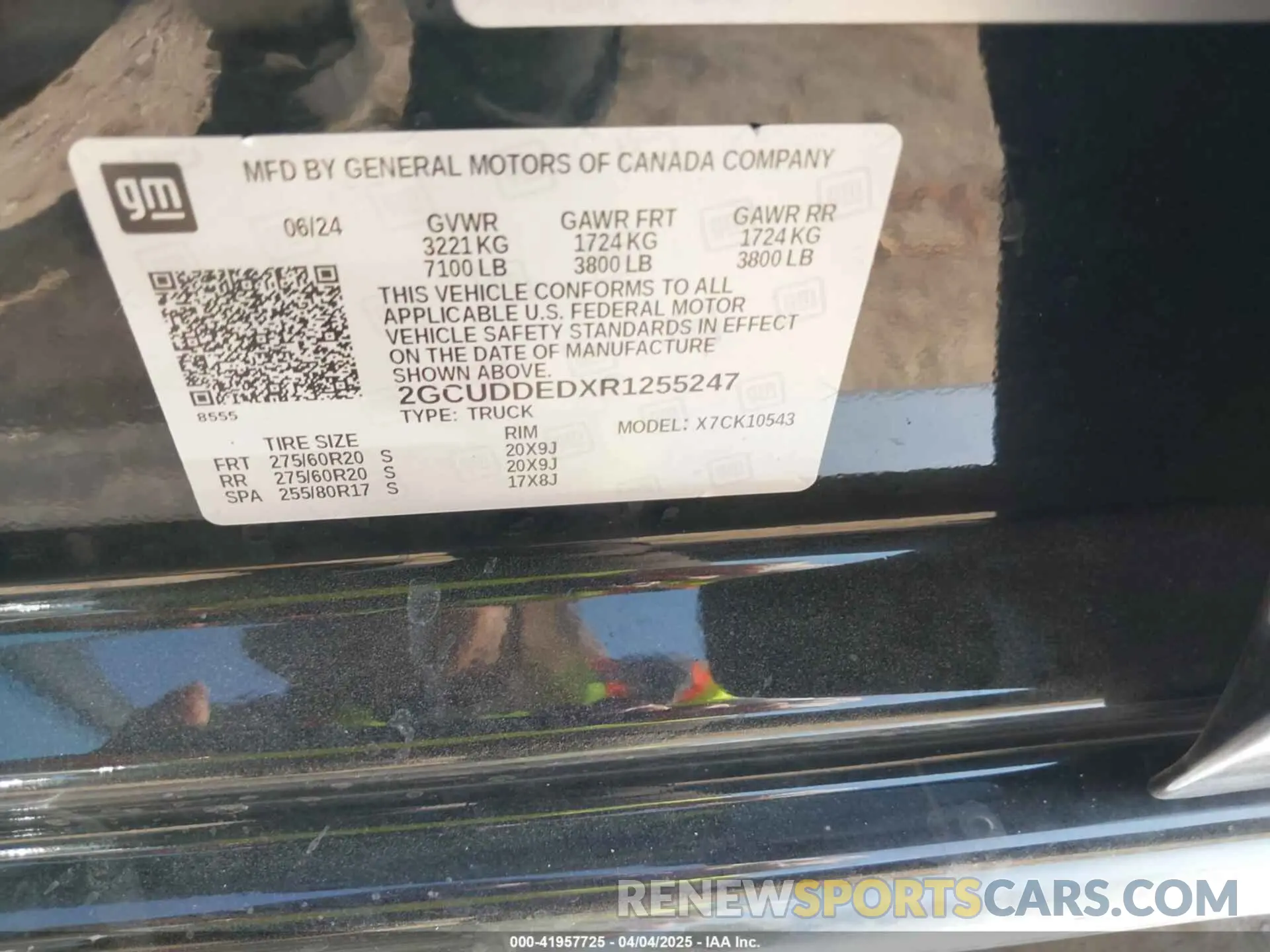 9 fotografías del automóvil dañado 2GCUDDEDXR1255247 CHEVROLET SILVERADO 1500 2024