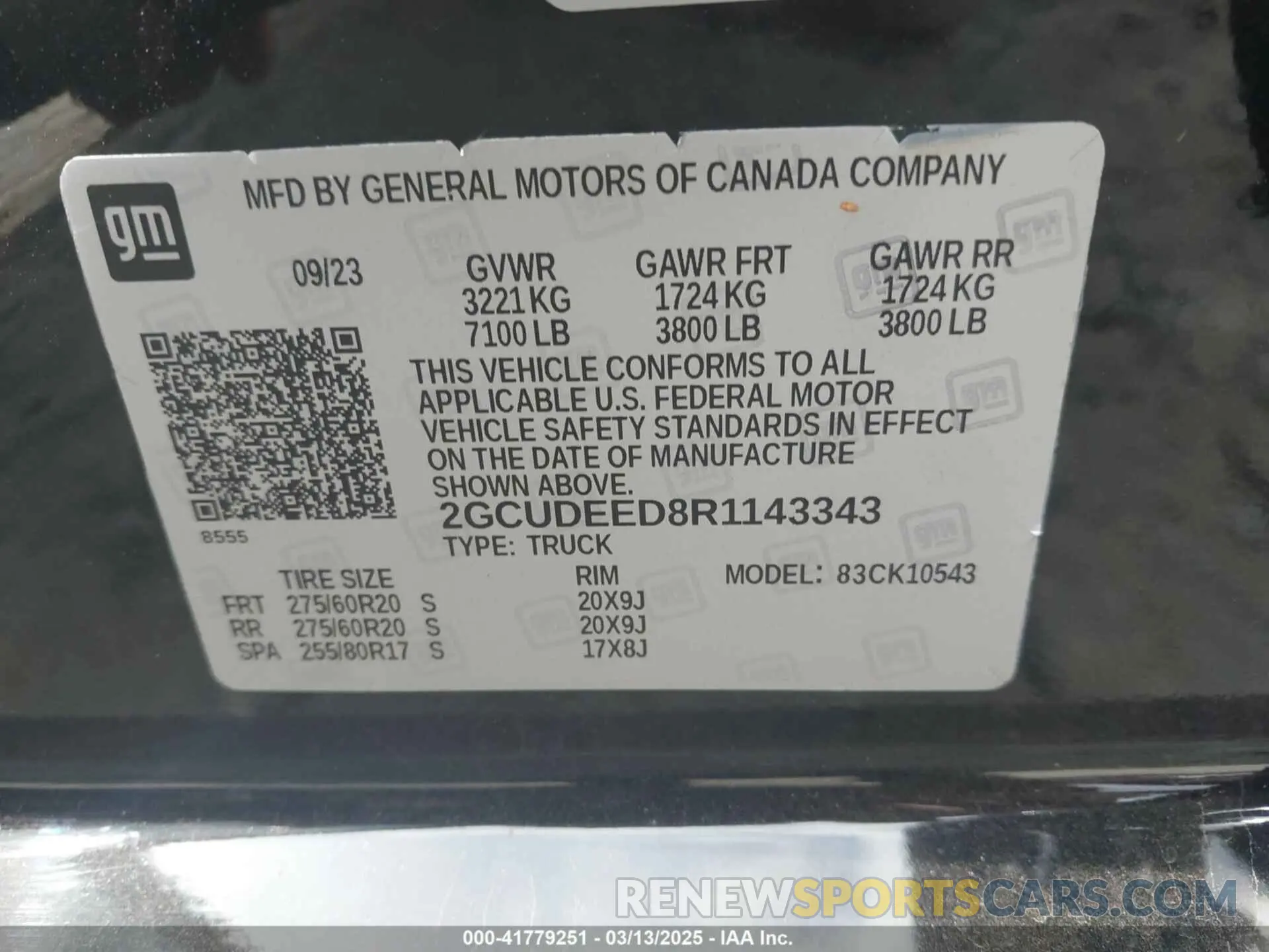 9 fotografías del automóvil dañado 2GCUDEED8R1143343 CHEVROLET SILVERADO 1500 2024