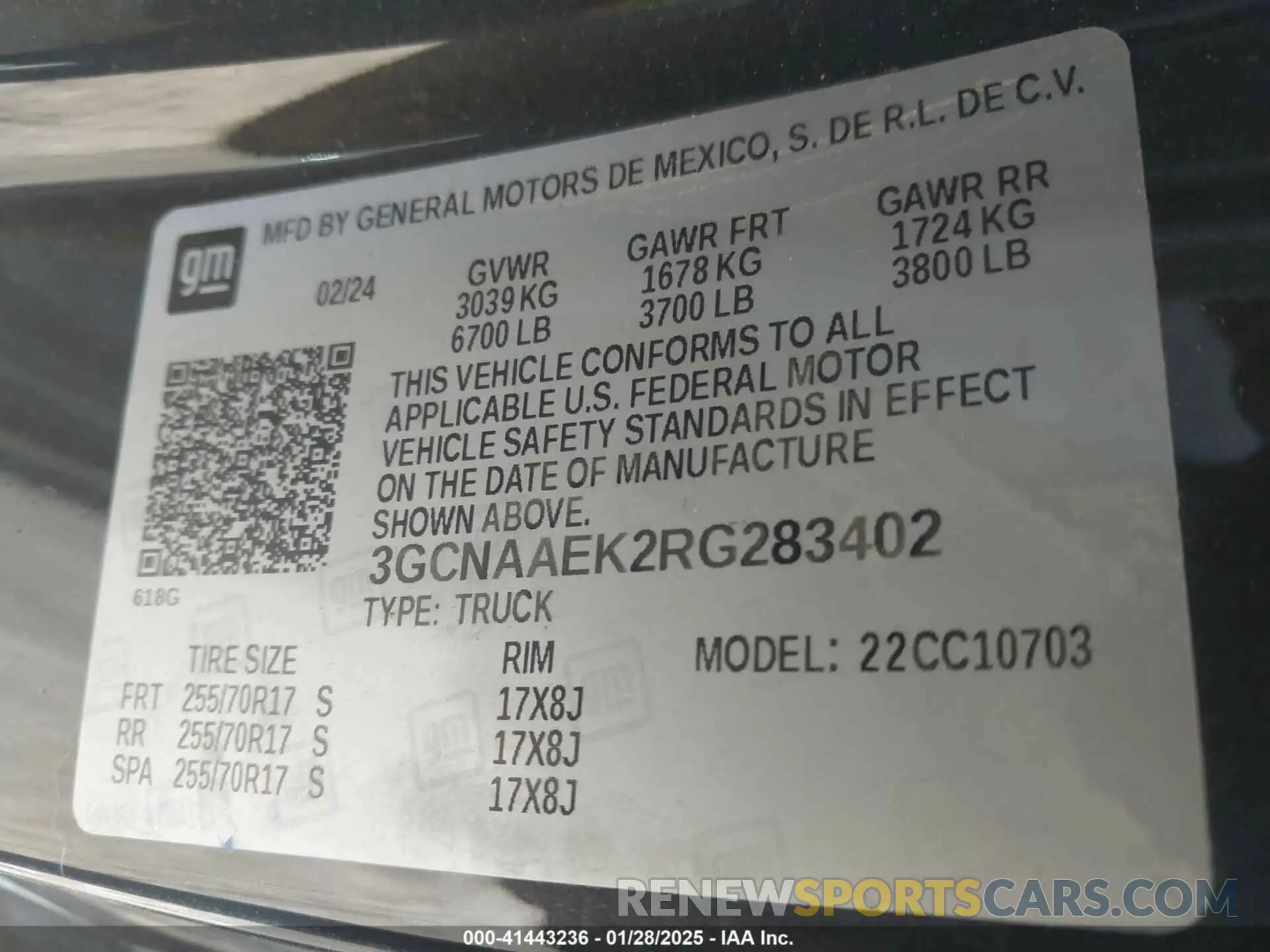 9 fotografías del automóvil dañado 3GCNAAEK2RG283402 CHEVROLET SILVERADO 1500 2024