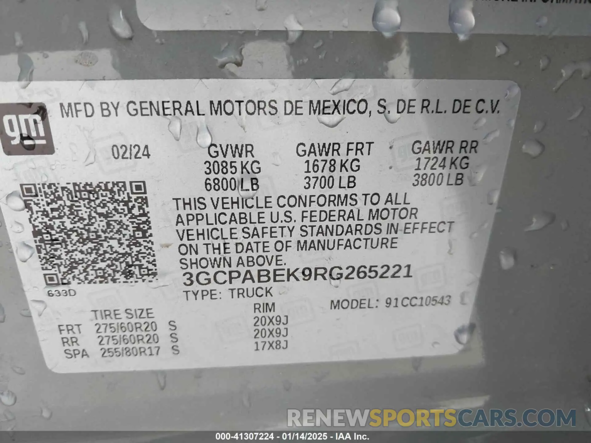 9 fotografías del automóvil dañado 3GCPABEK9RG265221 CHEVROLET SILVERADO 1500 2024