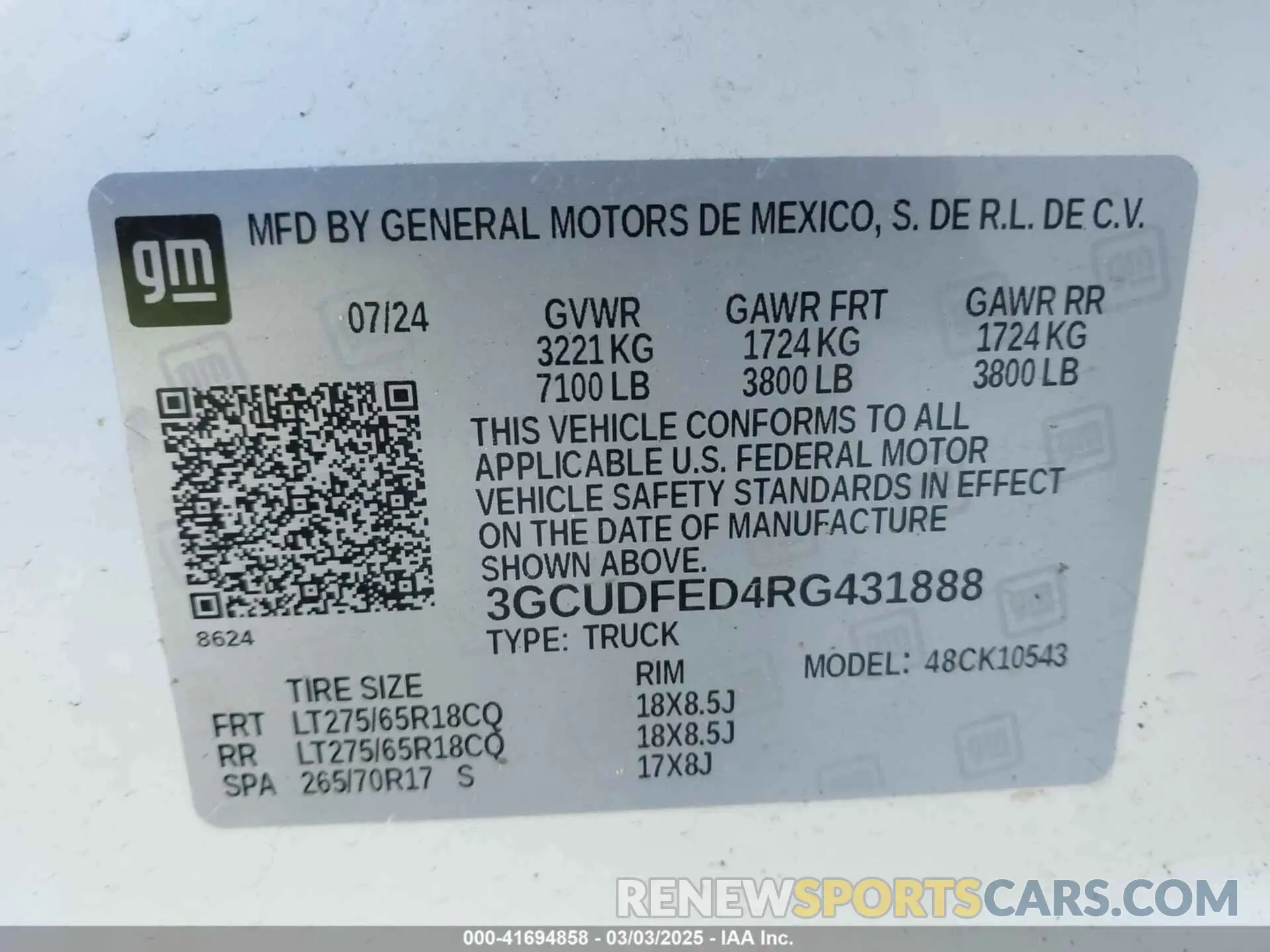 9 fotografías del automóvil dañado 3GCUDFED4RG431888 CHEVROLET SILVERADO 1500 2024
