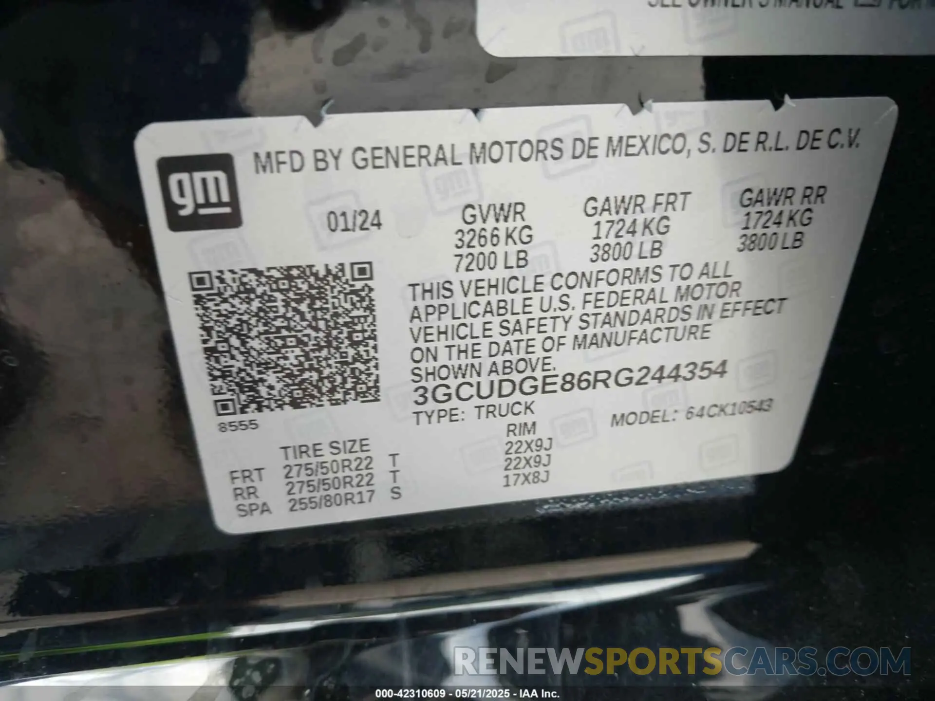 9 fotografías del automóvil dañado 3GCUDGE86RG244354 CHEVROLET SILVERADO 1500 2024