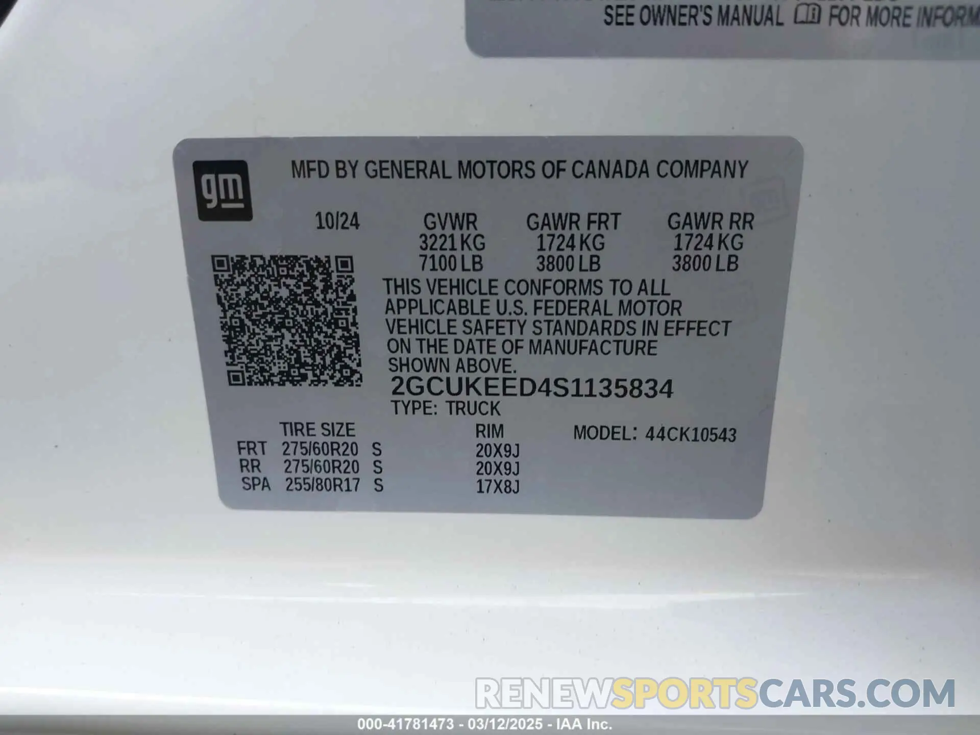 9 fotografías del automóvil dañado 2GCUKEED4S1135834 CHEVROLET SILVERADO 1500 2025