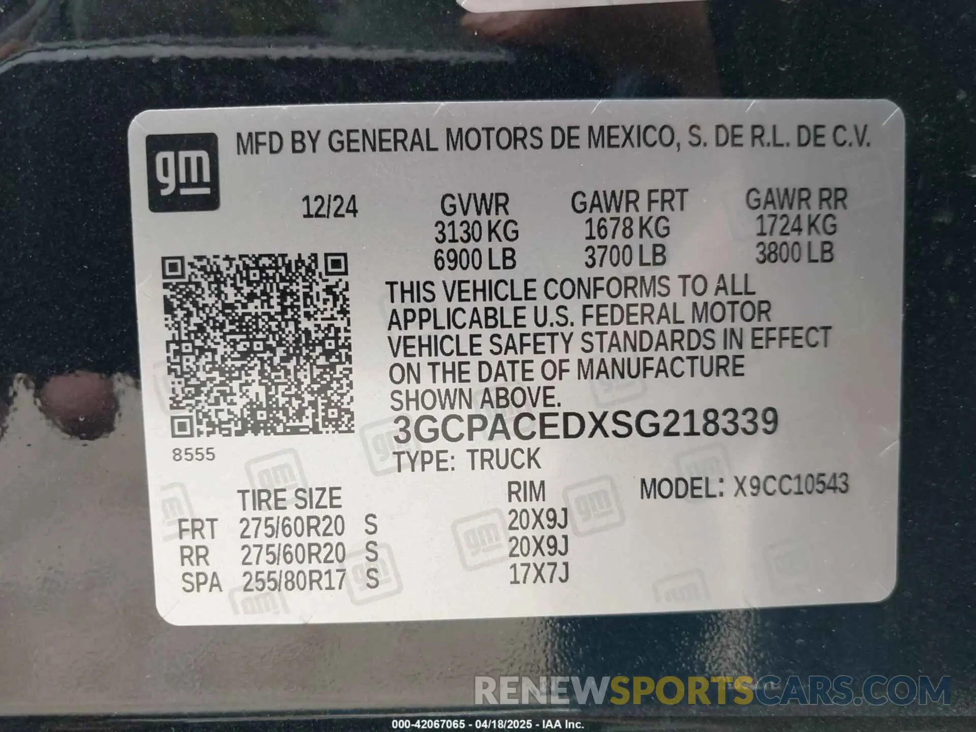 9 fotografías del automóvil dañado 3GCPACEDXSG218339 CHEVROLET SILVERADO 1500 2025