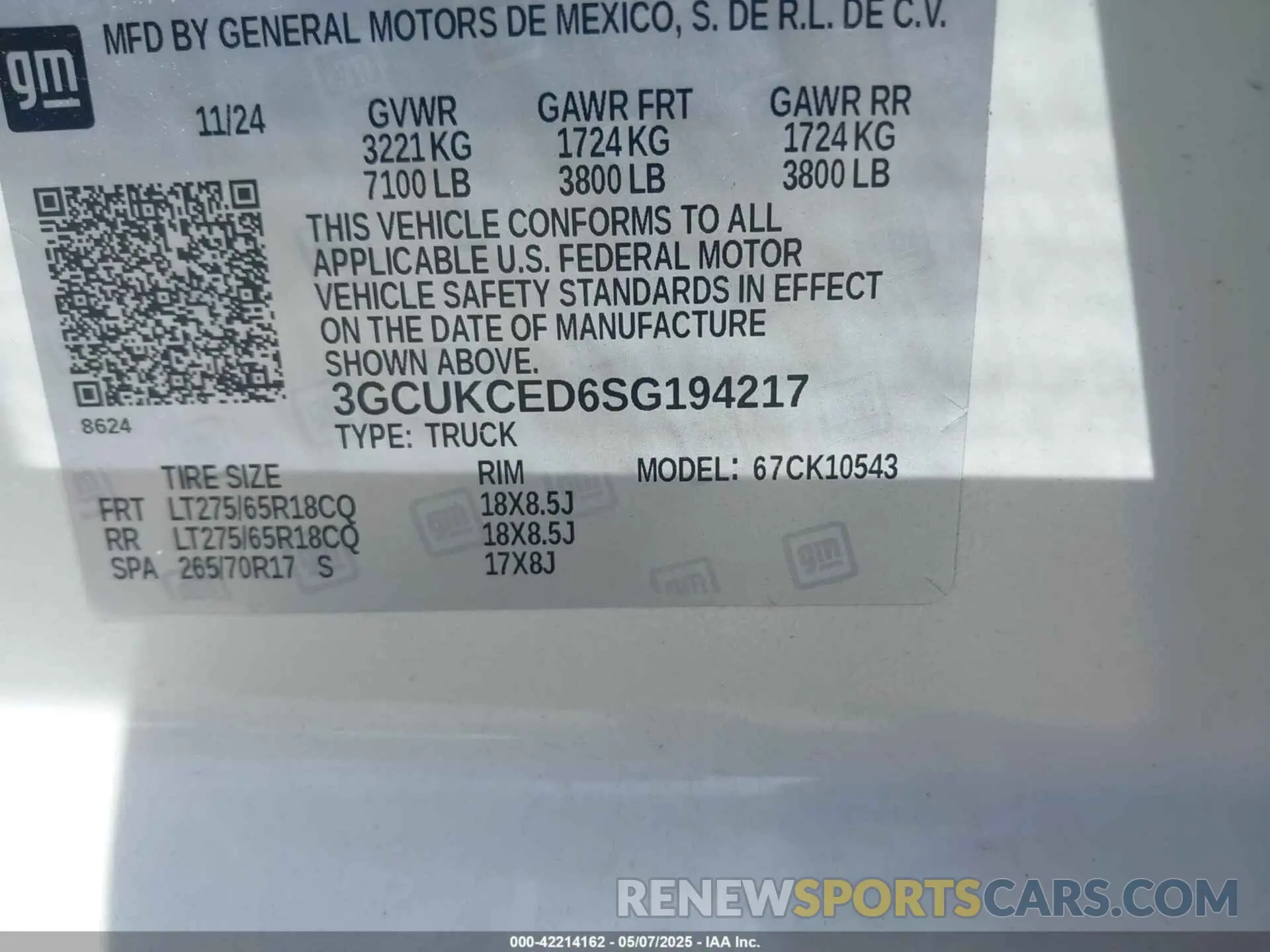 9 fotografías del automóvil dañado 3GCUKCED6SG194217 CHEVROLET SILVERADO 1500 2025