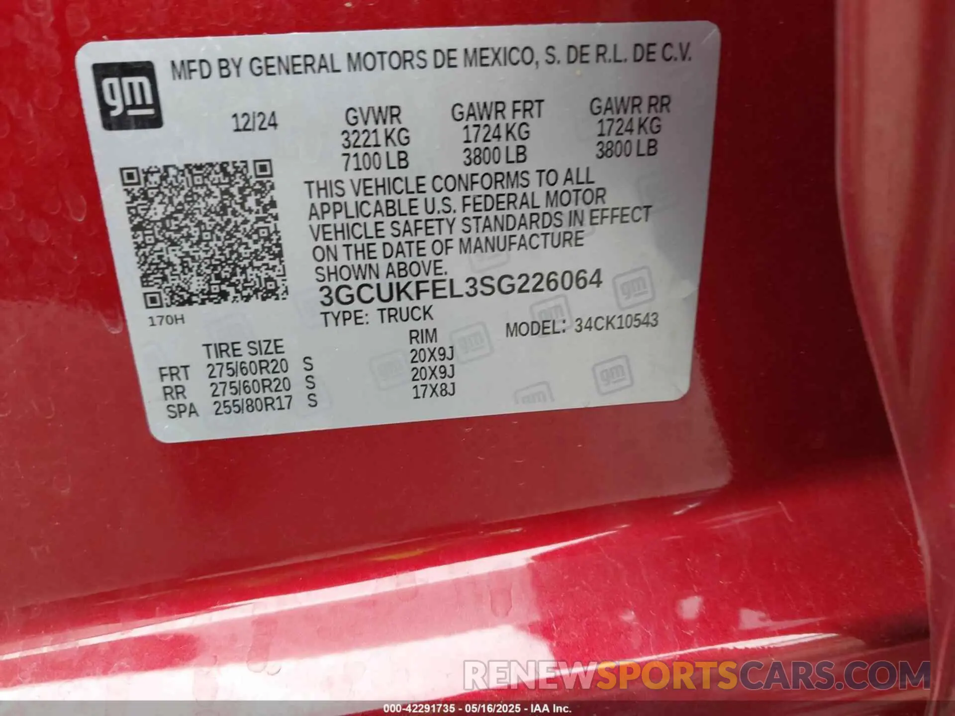 9 fotografías del automóvil dañado 3GCUKFEL3SG226064 CHEVROLET SILVERADO 1500 2025