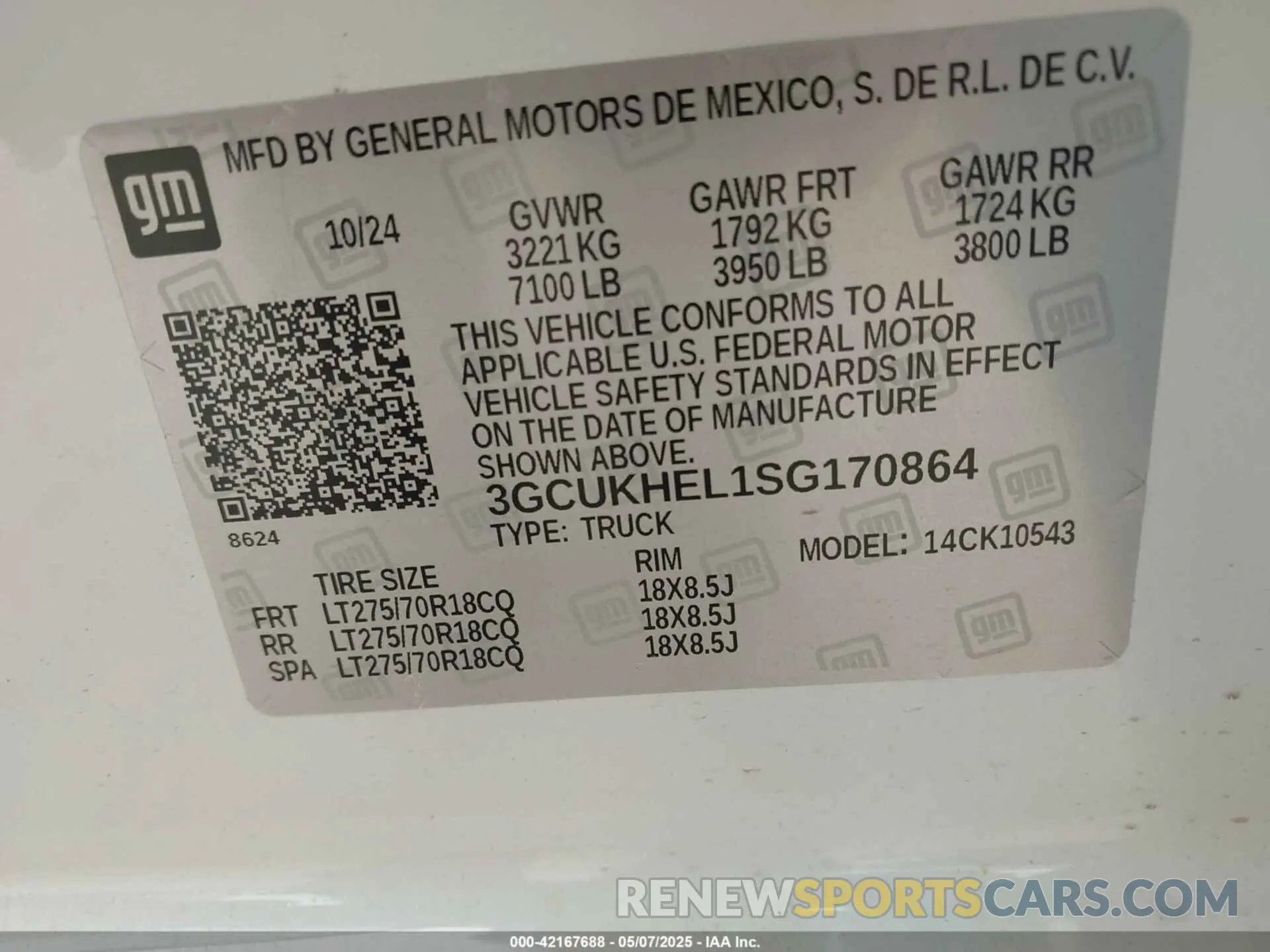 9 fotografías del automóvil dañado 3GCUKHEL1SG170864 CHEVROLET SILVERADO 1500 2025