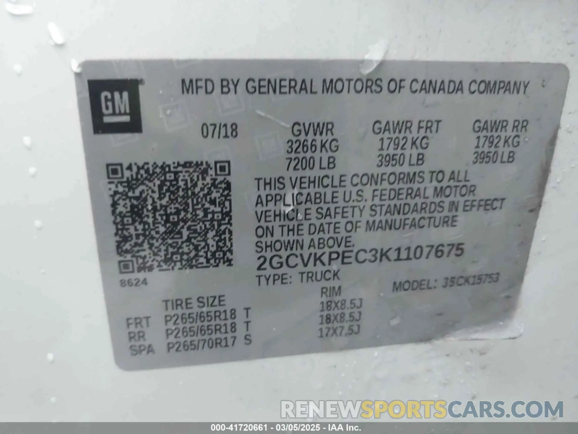 9 fotografías del automóvil dañado 2GCVKPEC3K1107675 CHEVROLET SILVERADO 1500 LD 2019