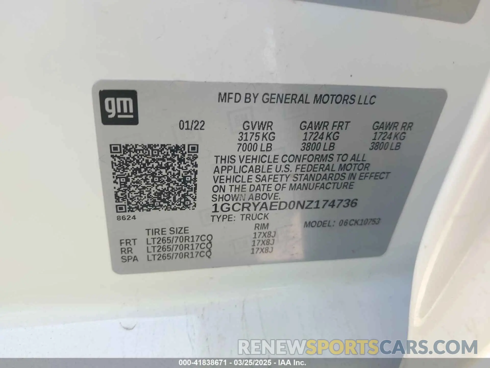 9 fotografías del automóvil dañado 1GCRYAED0NZ174736 CHEVROLET SILVERADO 1500 LTD 2022
