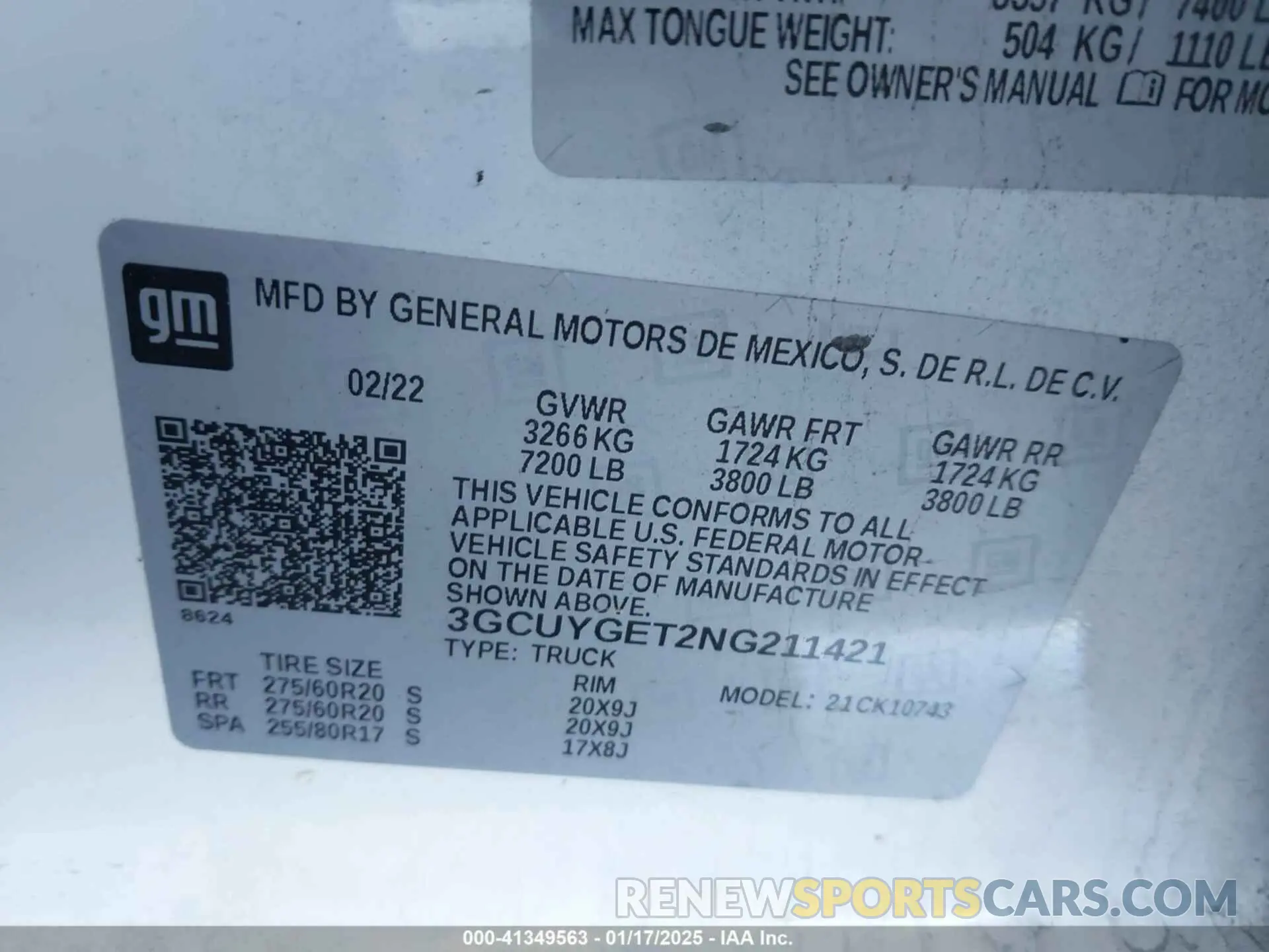 9 fotografías del automóvil dañado 3GCUYGET2NG211421 CHEVROLET SILVERADO 1500 LTD 2022