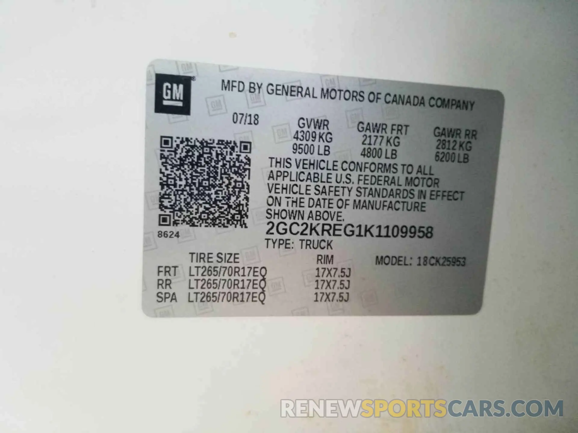 25 fotografías del automóvil dañado 2GC2KREG1K1109958 CHEVROLET SILVERADO 2019