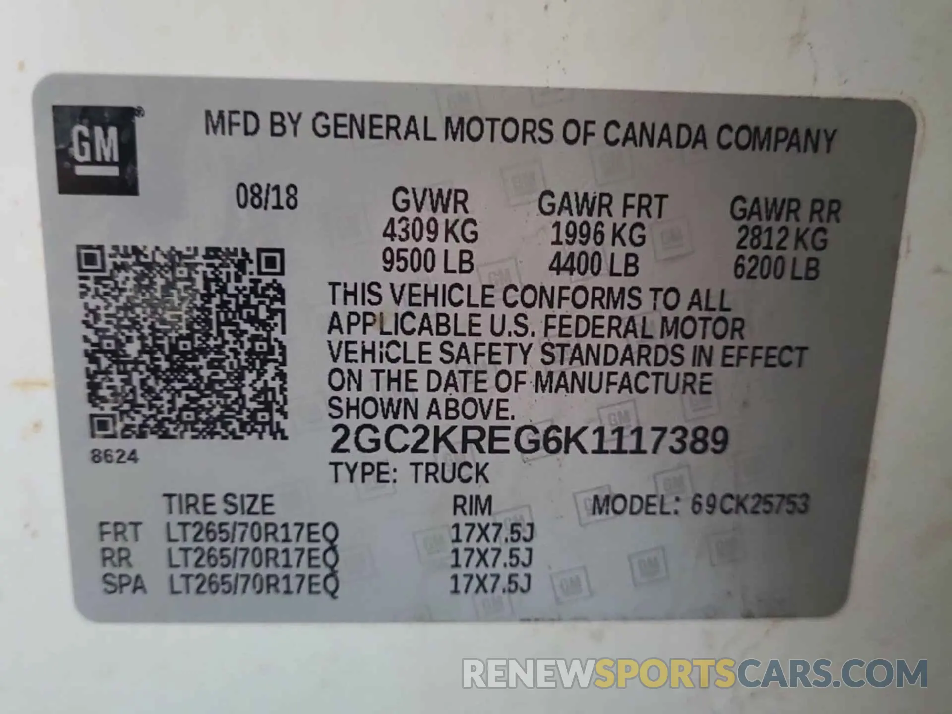 35 fotografías del automóvil dañado 2GC2KREG6K1117389 CHEVROLET SILVERADO 2019