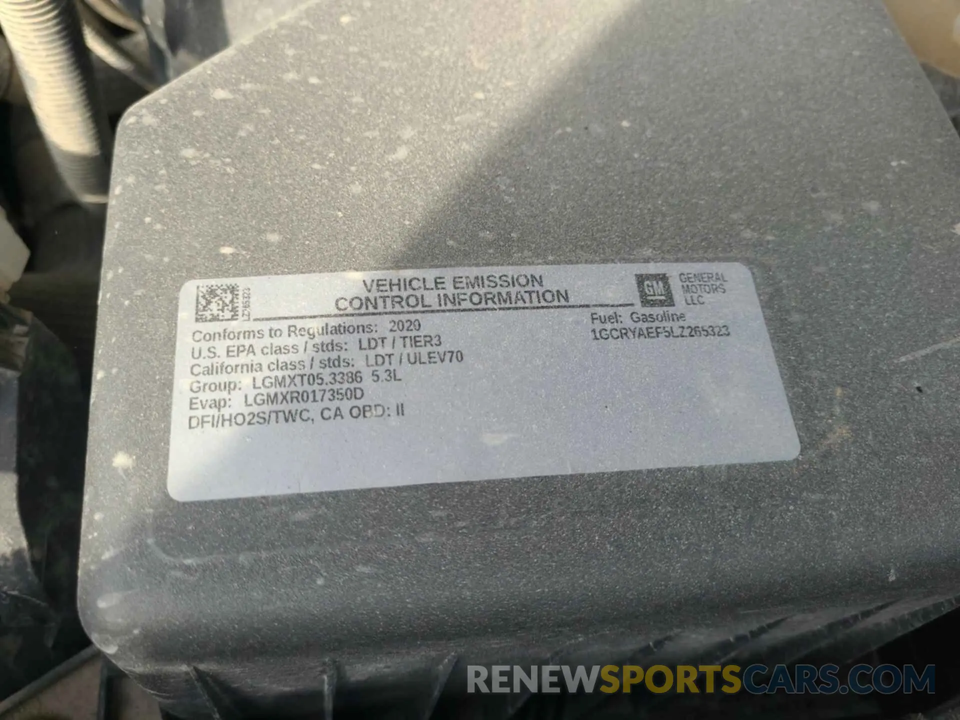 21 fotografías del automóvil dañado 1GCRYAEF5LZ265323 CHEVROLET SILVERADO 2020