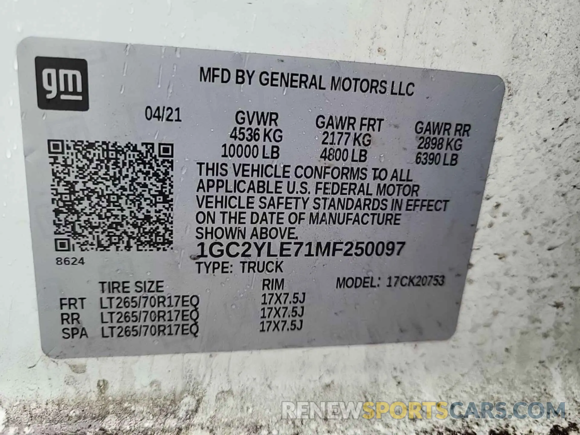 14 fotografías del automóvil dañado 1GC2YLE71MF250097 CHEVROLET SILVERADO 2021