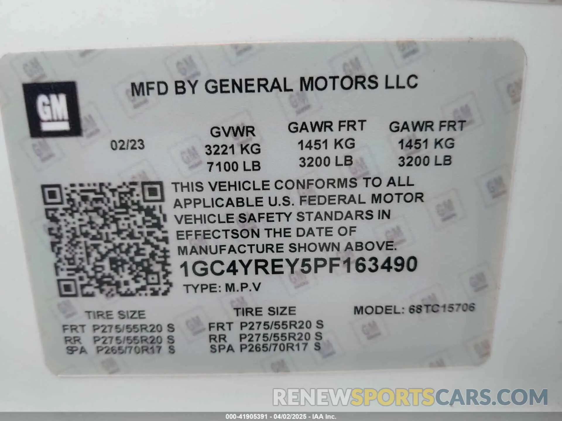 8 fotografías del automóvil dañado 1GC4YREY5PF163490 CHEVROLET SILVERADO 2023