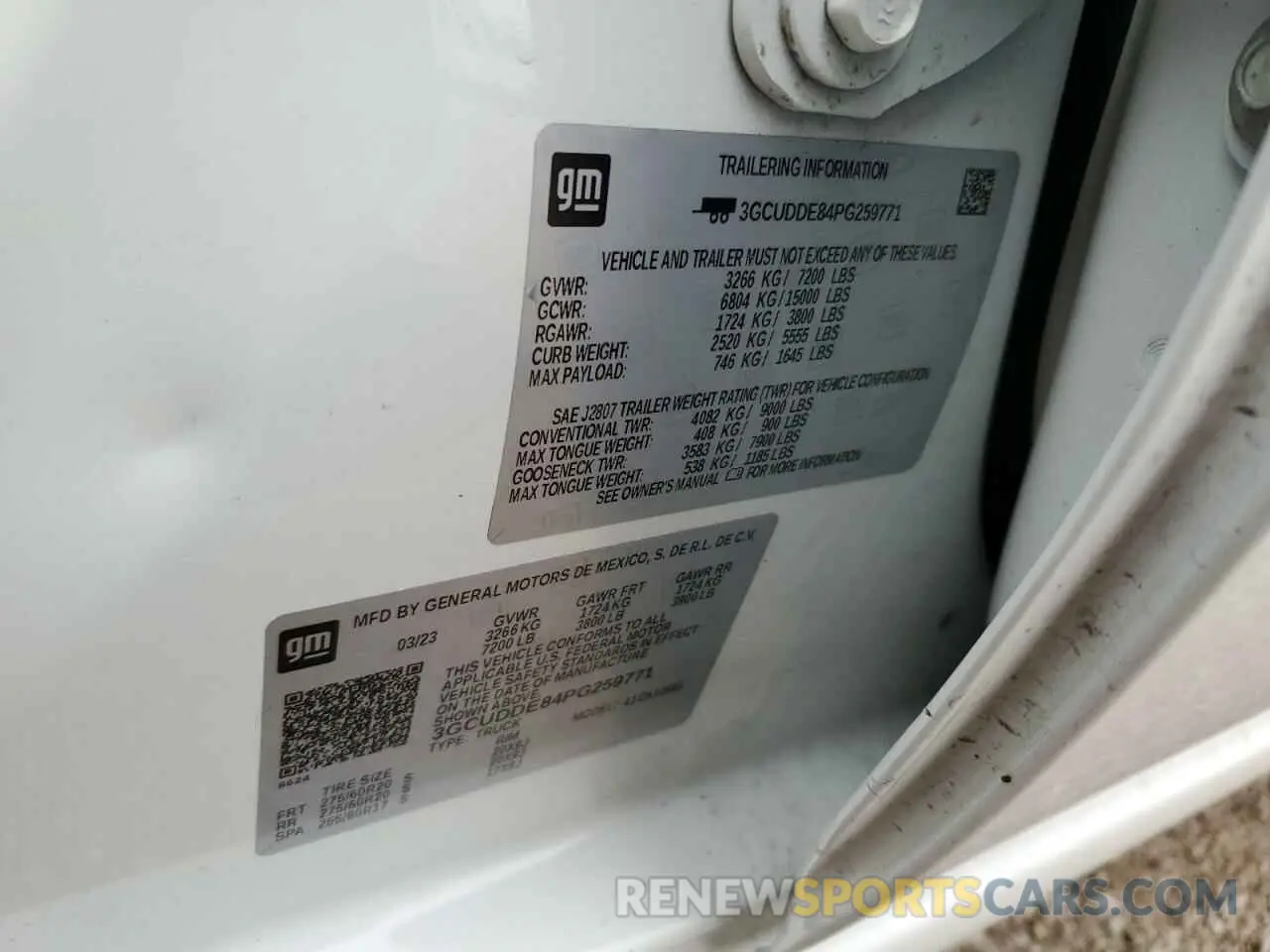 12 fotografías del automóvil dañado 3GCUDDE84PG259771 CHEVROLET SILVERADO 2023