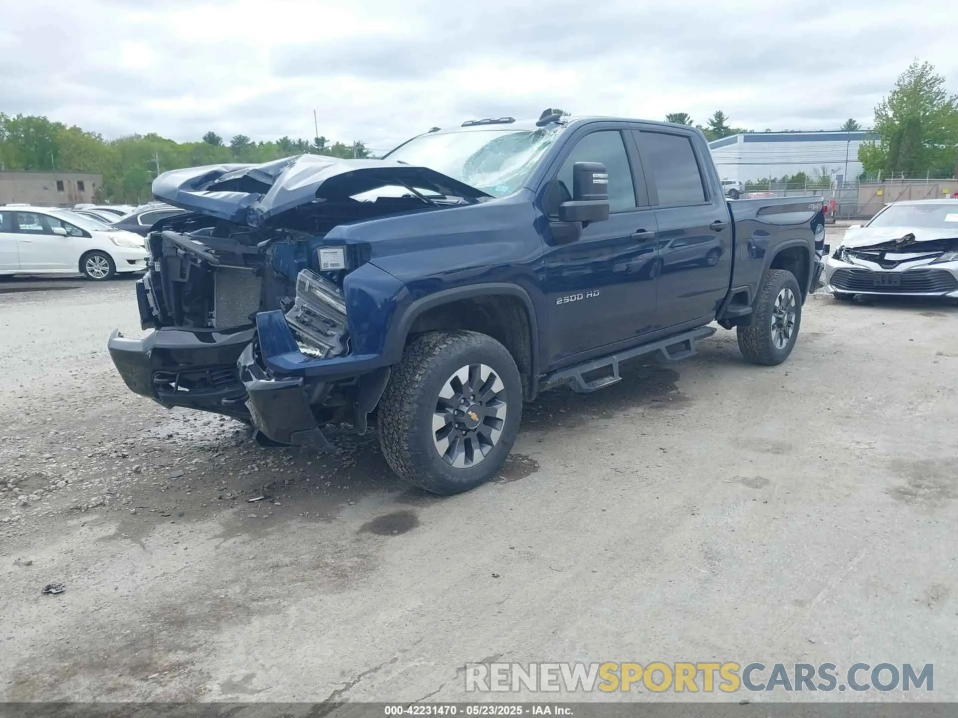 2 fotografías del automóvil dañado 1GC4YME75MF160093 CHEVROLET SILVERADO 2500HD 2021
