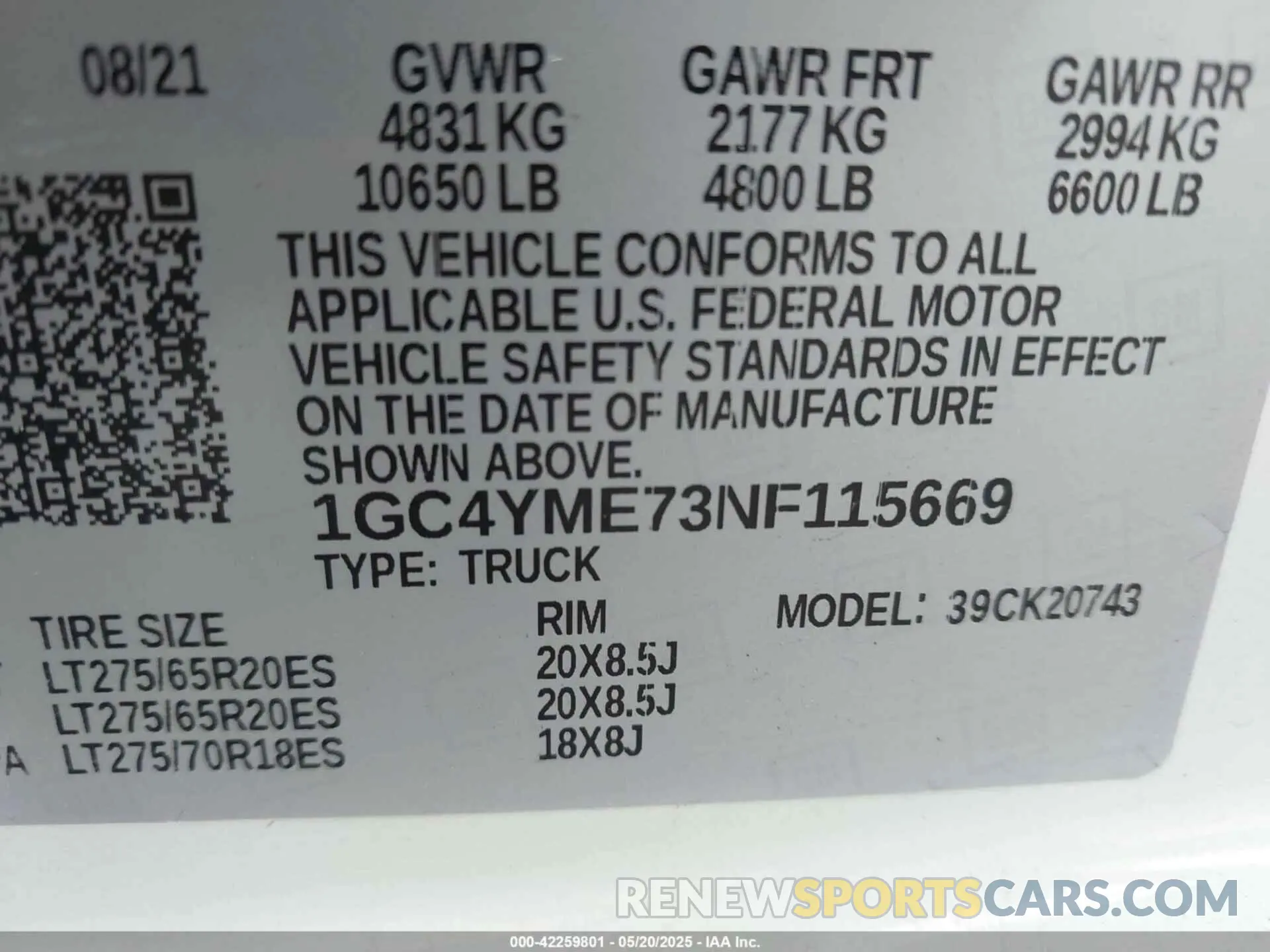 8 fotografías del automóvil dañado 1GC4YME73NF115669 CHEVROLET SILVERADO 2500HD 2022