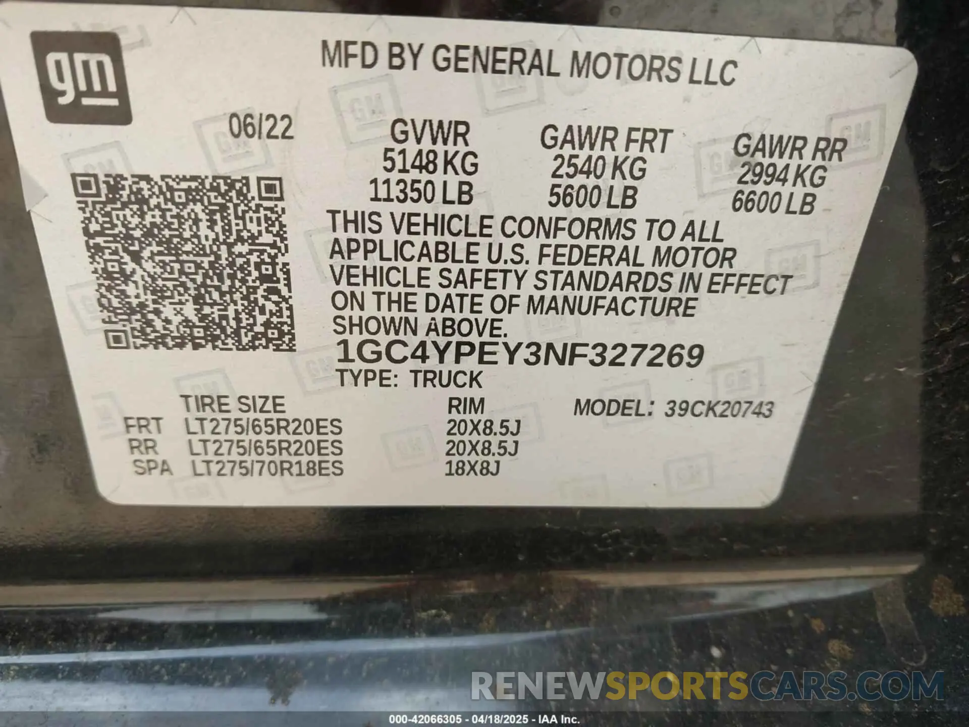 9 fotografías del automóvil dañado 1GC4YPEY3NF327269 CHEVROLET SILVERADO 2500HD 2022