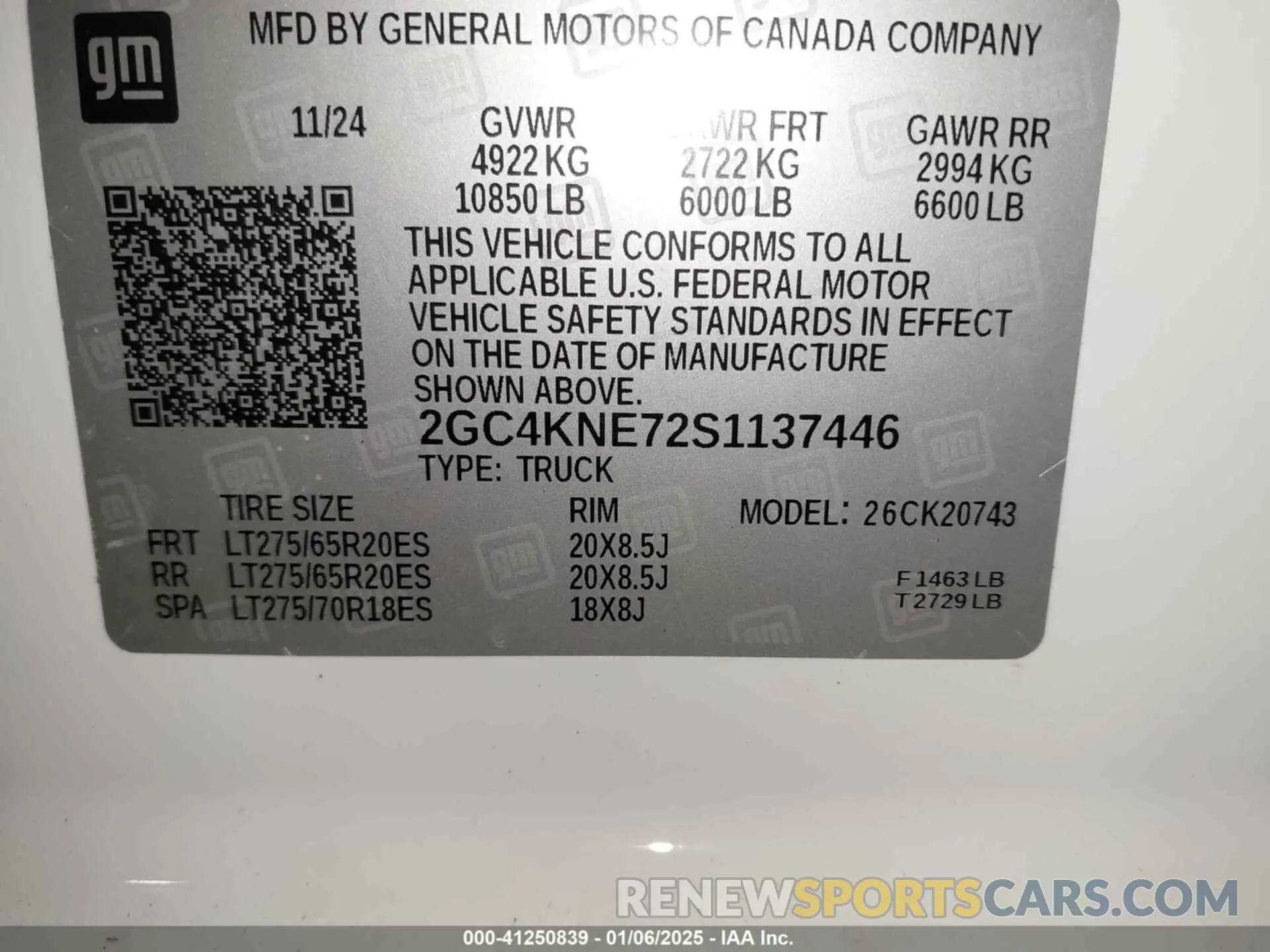9 fotografías del automóvil dañado 2GC4KNE72S1137446 CHEVROLET SILVERADO 2500HD 2025