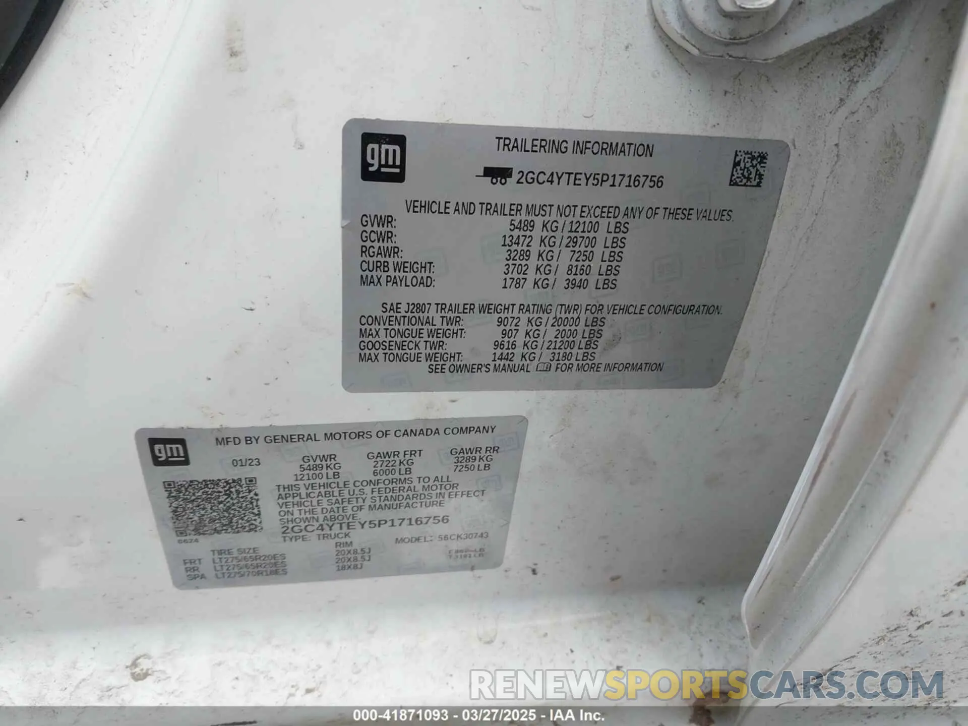 9 fotografías del automóvil dañado 2GC4YTEY5P1716756 CHEVROLET SILVERADO 3500HD 2023