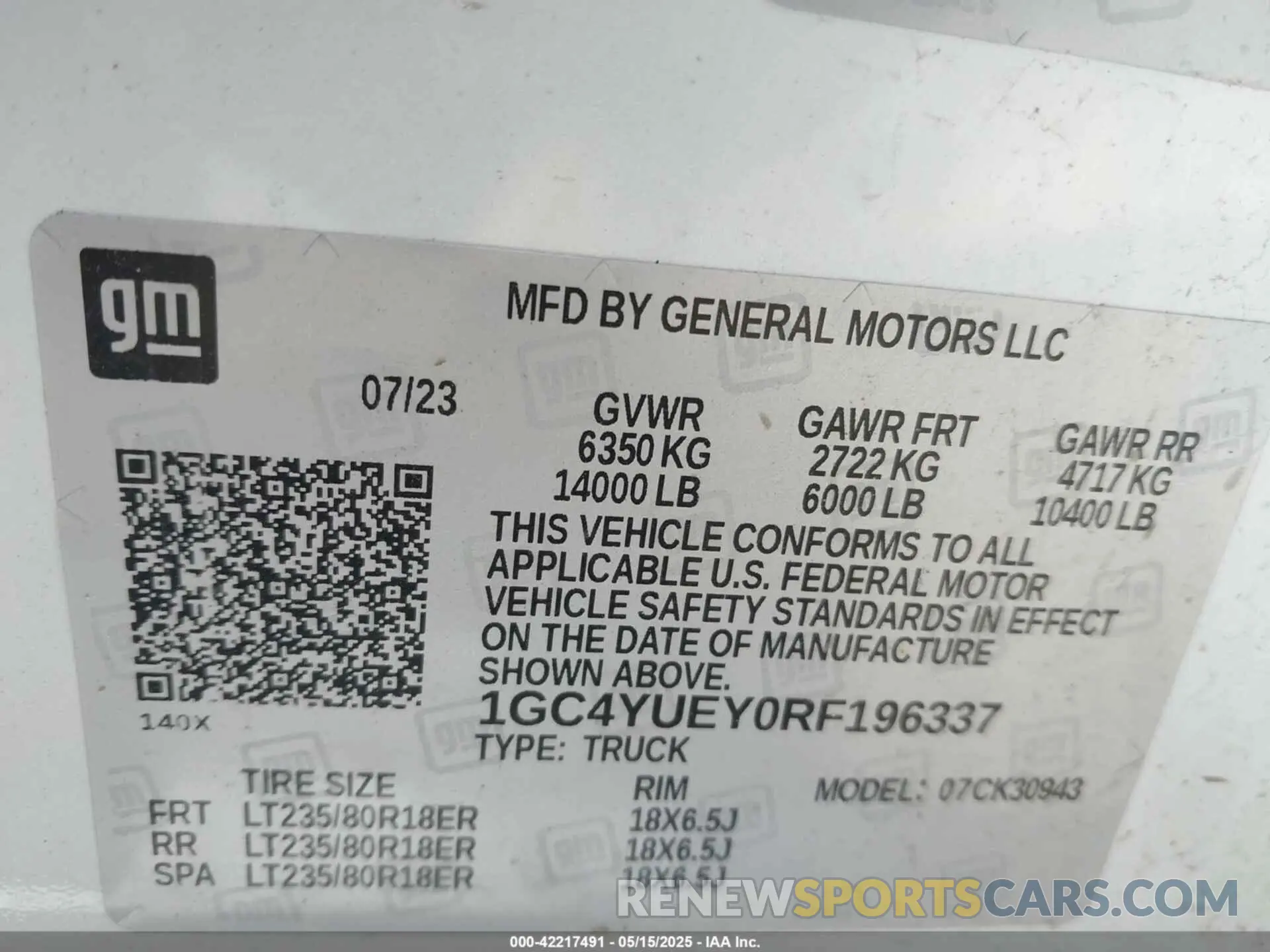 9 fotografías del automóvil dañado 1GC4YUEY0RF196337 CHEVROLET SILVERADO 3500HD 2024