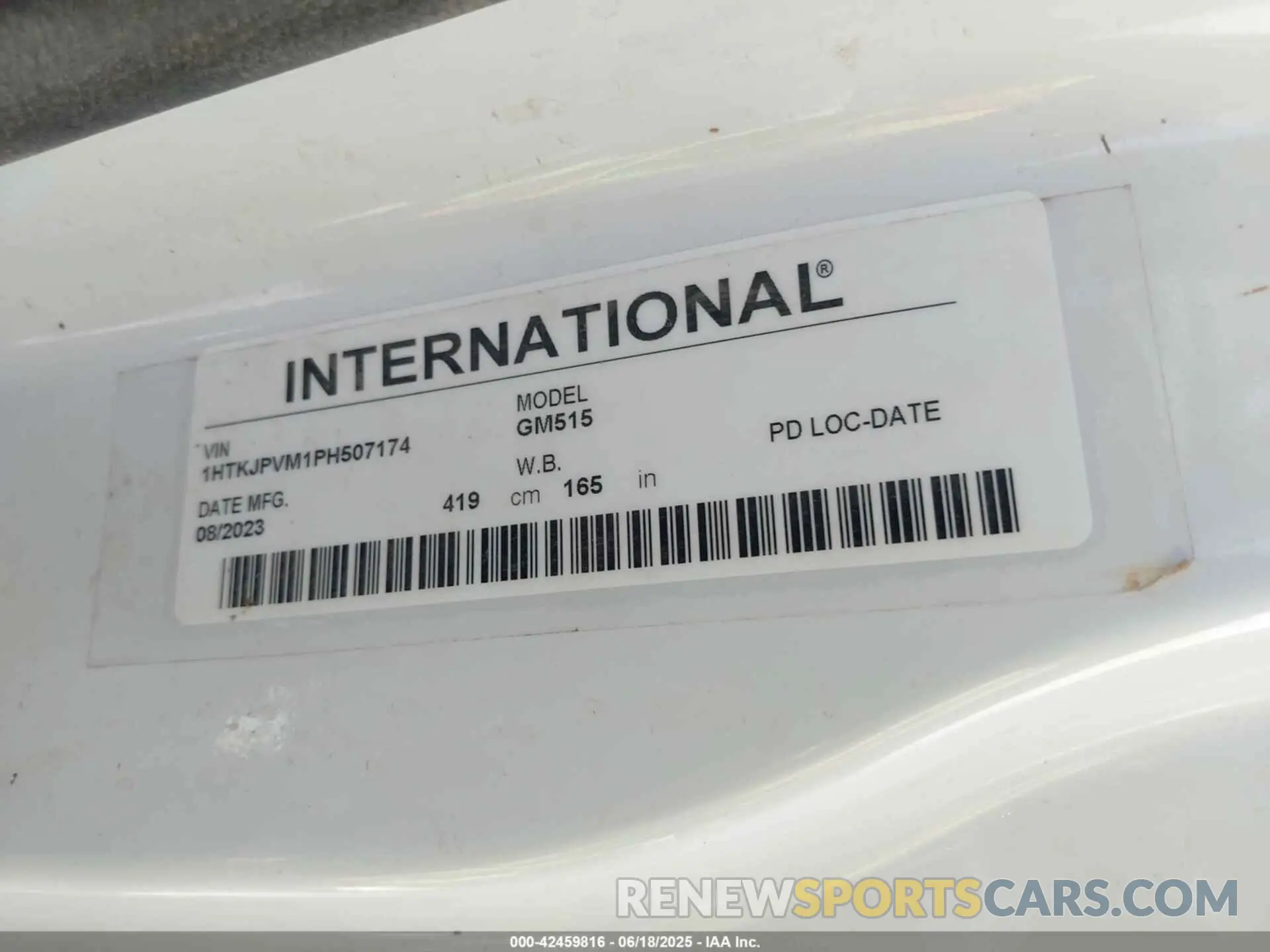 8 fotografías del automóvil dañado 1HTKJPVM1PH507174 CHEVROLET SILVERADO MD 2023