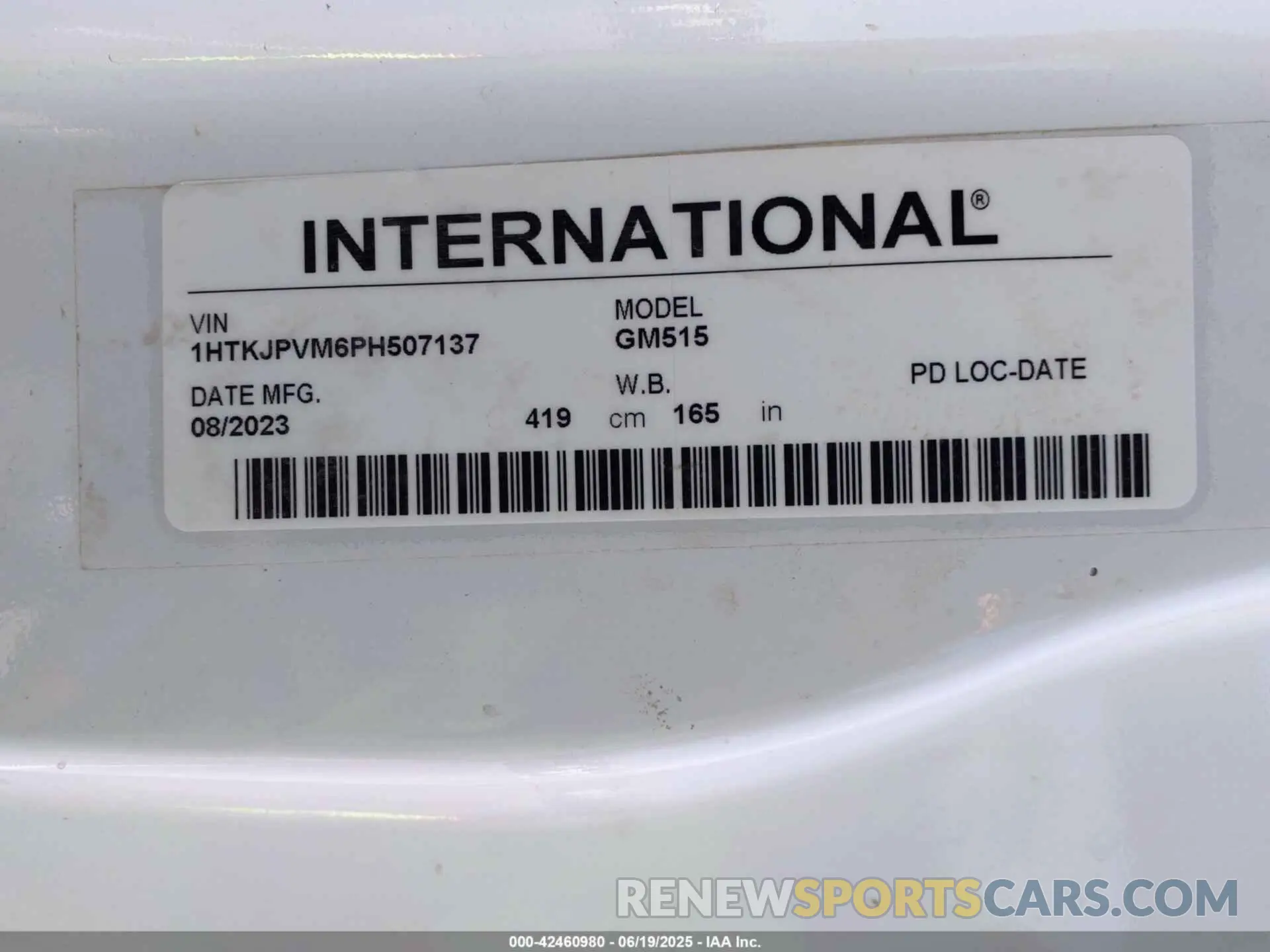8 fotografías del automóvil dañado 1HTKJPVM6PH507137 CHEVROLET SILVERADO MD 2023
