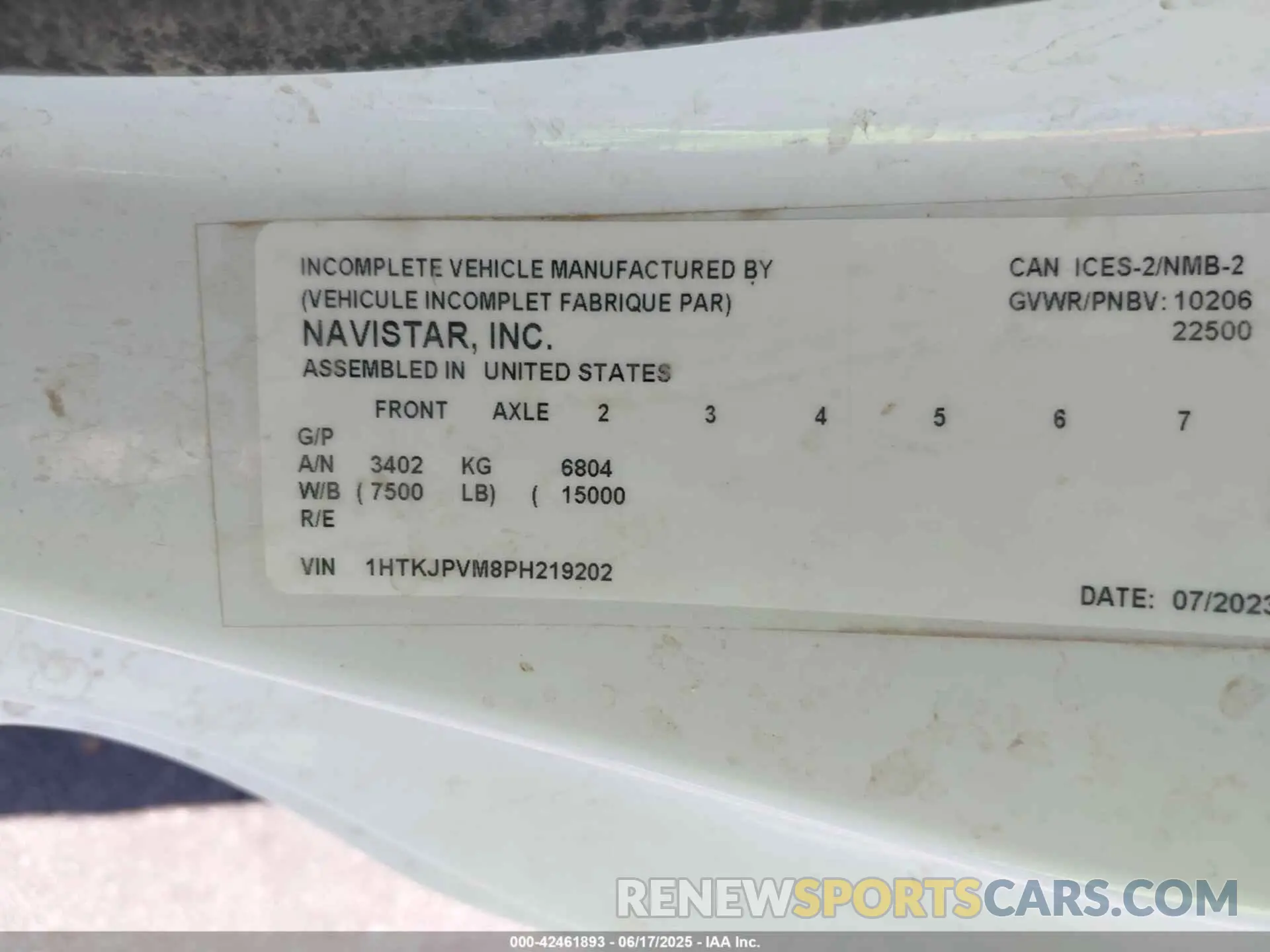 8 fotografías del automóvil dañado 1HTKJPVM8PH219202 CHEVROLET SILVERADO MD 2023